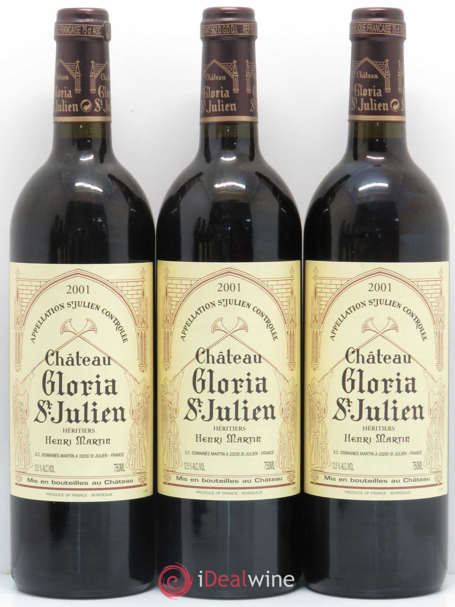 Château Gloria 2001 - Lot de 12 bouteilles - 1
