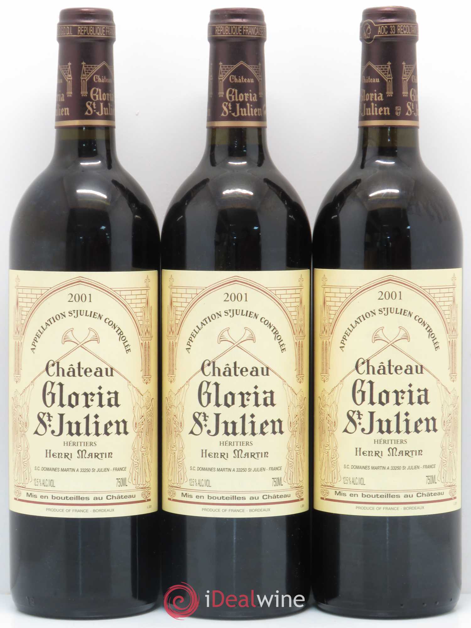 Château Gloria 2001 - Lot de 12 bouteilles - 2