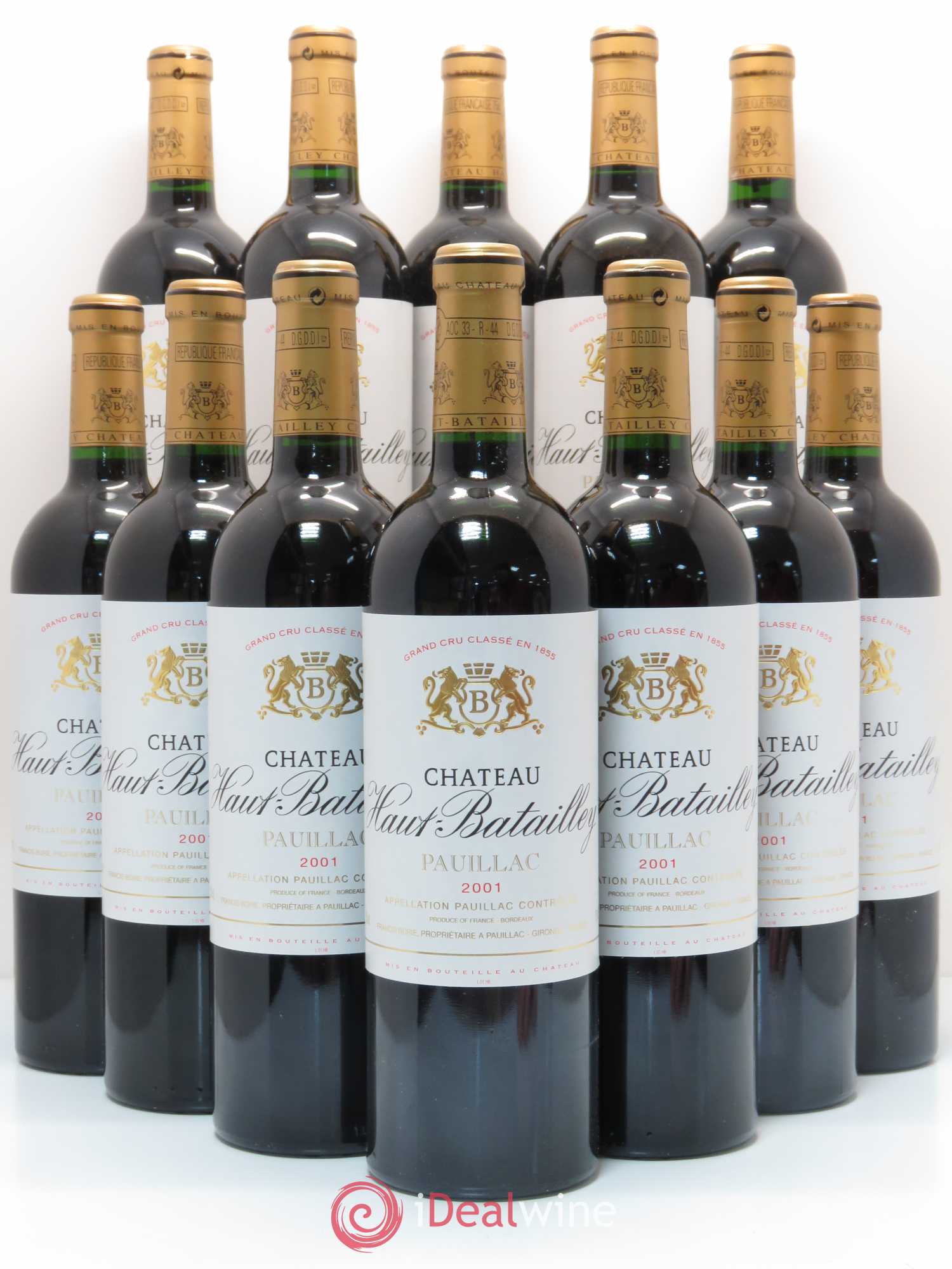 Château Haut Batailley 5ème Grand Cru Classé 2001 - Lot de 12 bouteilles - 0