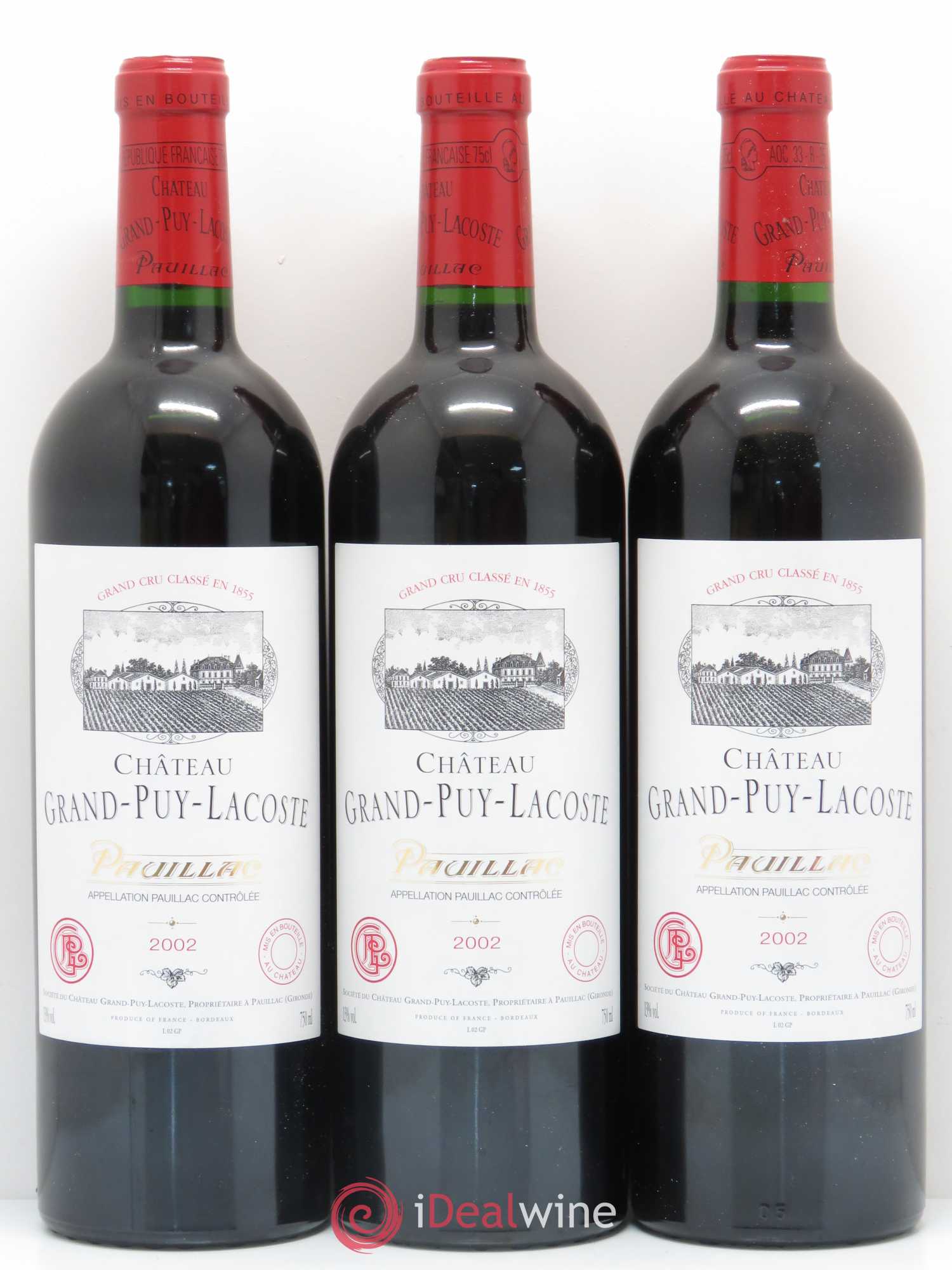 Château Grand Puy Lacoste 5ème Grand Cru Classé 2002 - Lot de 12 bouteilles - 2