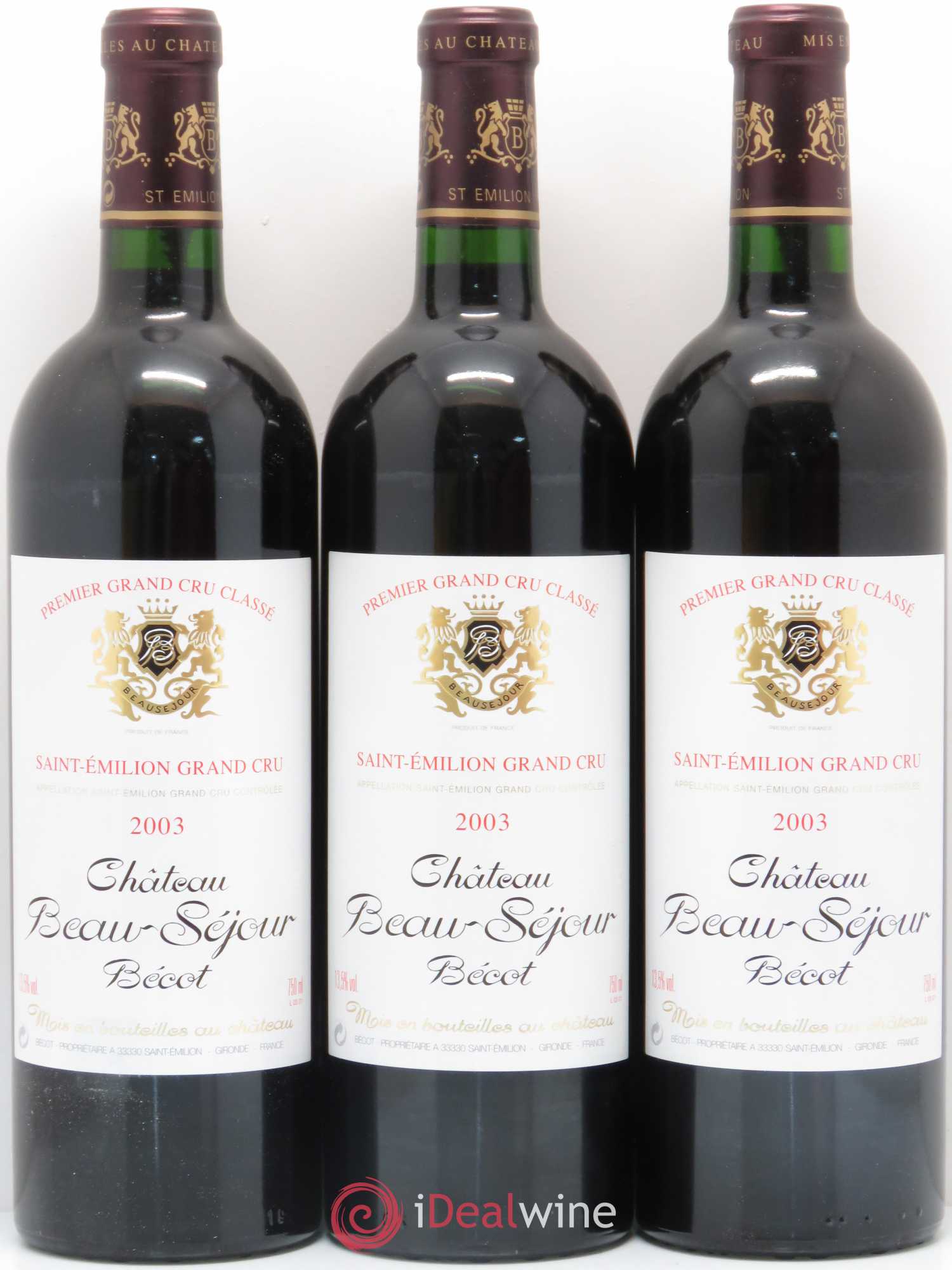 Château Beau-Séjour Bécot 1er Grand Cru Classé B 2003 - Lotto di 12 bottiglie - 4