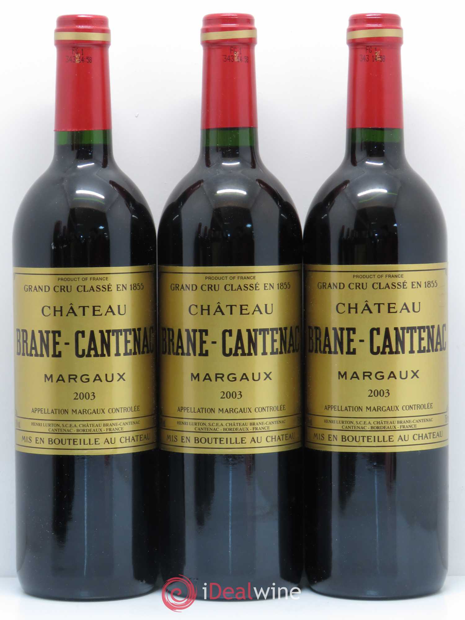 Château Brane Cantenac 2ème Grand Cru Classé 2003 - Lot de 12 bouteilles - 1