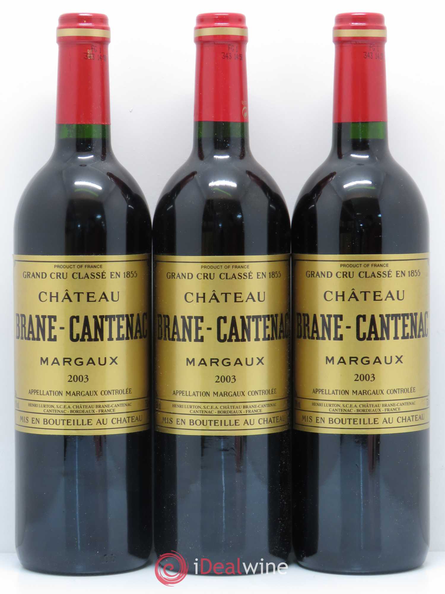 Château Brane Cantenac 2ème Grand Cru Classé 2003 - Lot de 12 bouteilles - 2