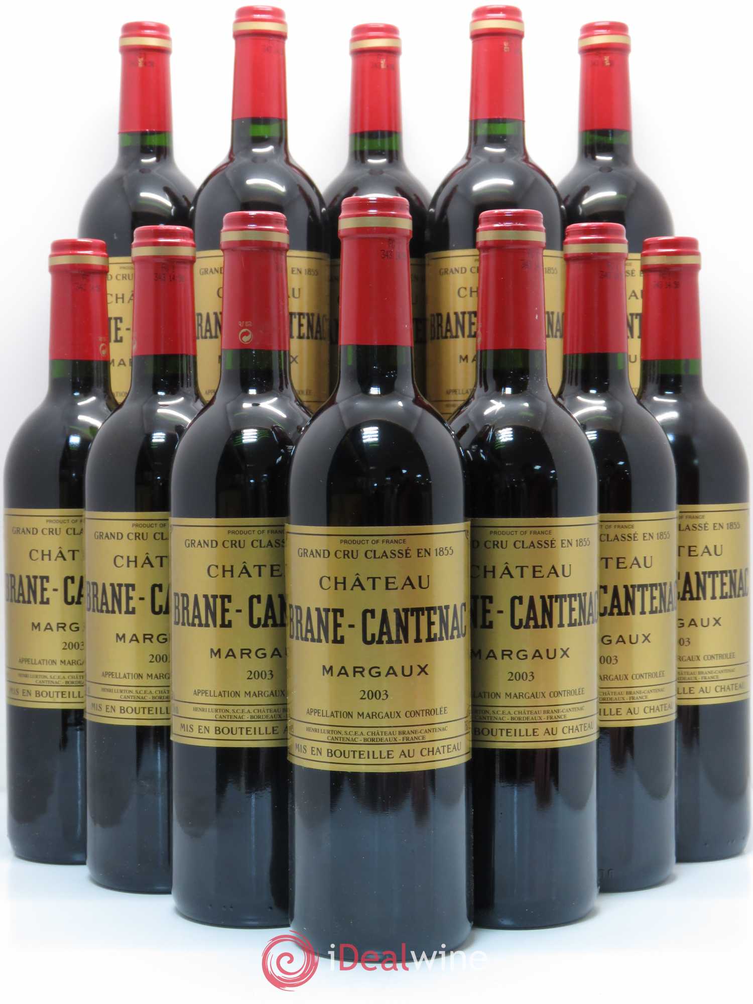 Château Brane Cantenac 2ème Grand Cru Classé 2003 - Lot de 12 bouteilles - 0