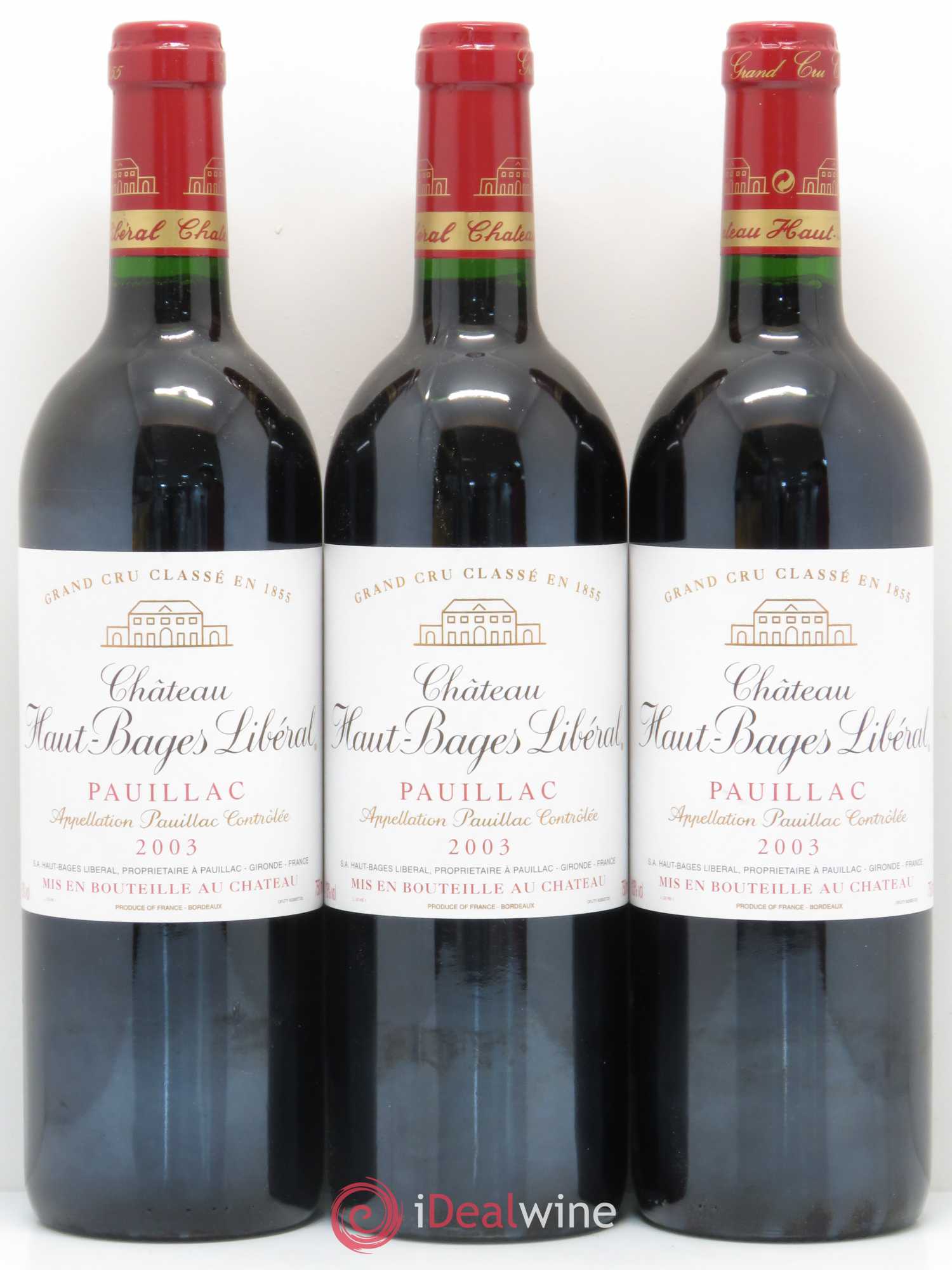 Château Haut Bages Libéral 5ème Grand Cru Classé 2003 - Lot de 12 bouteilles - 3