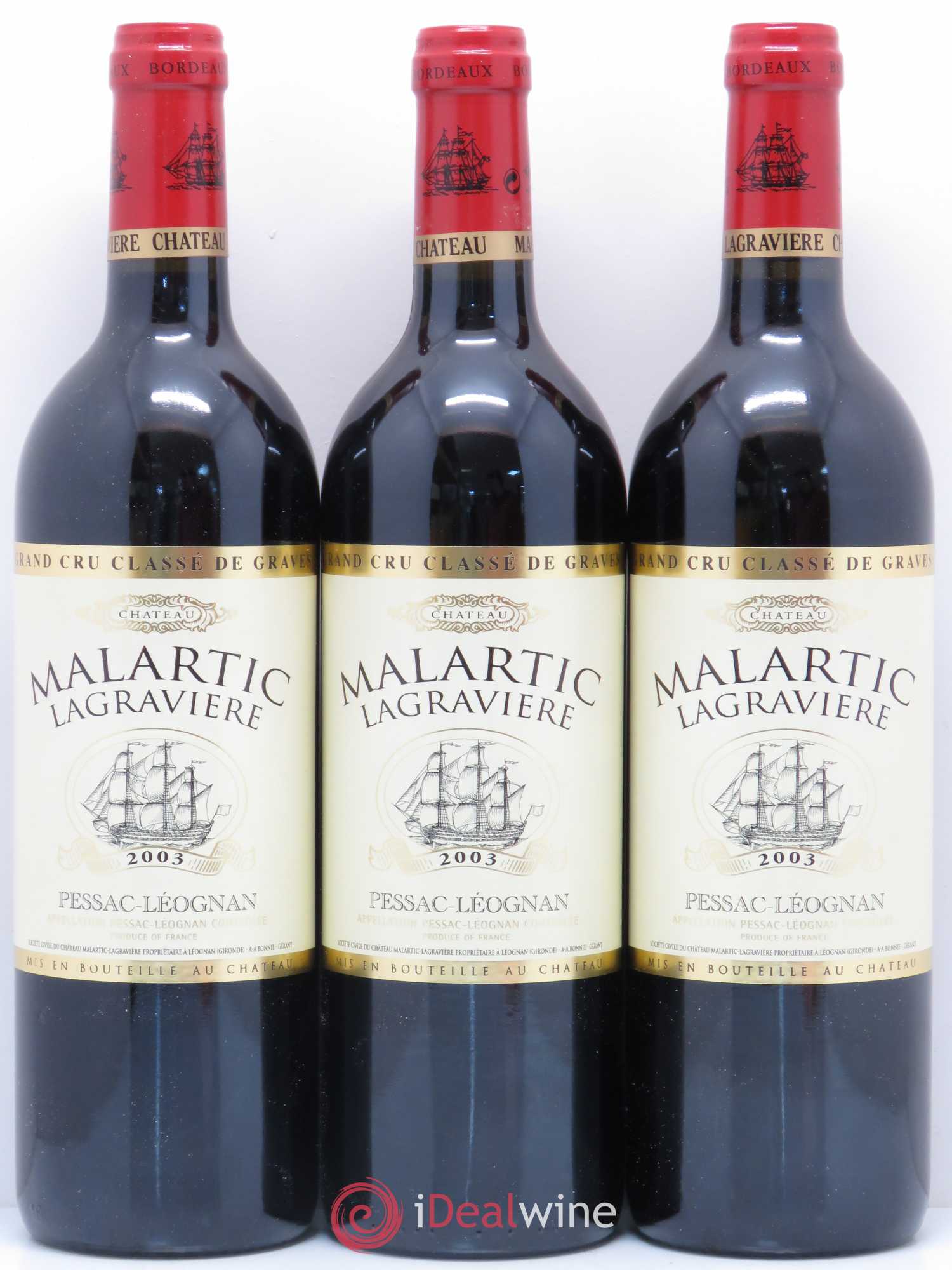 Château Malartic-Lagravière Cru Classé de Graves 2003 - Lot de 12 bouteilles - 2