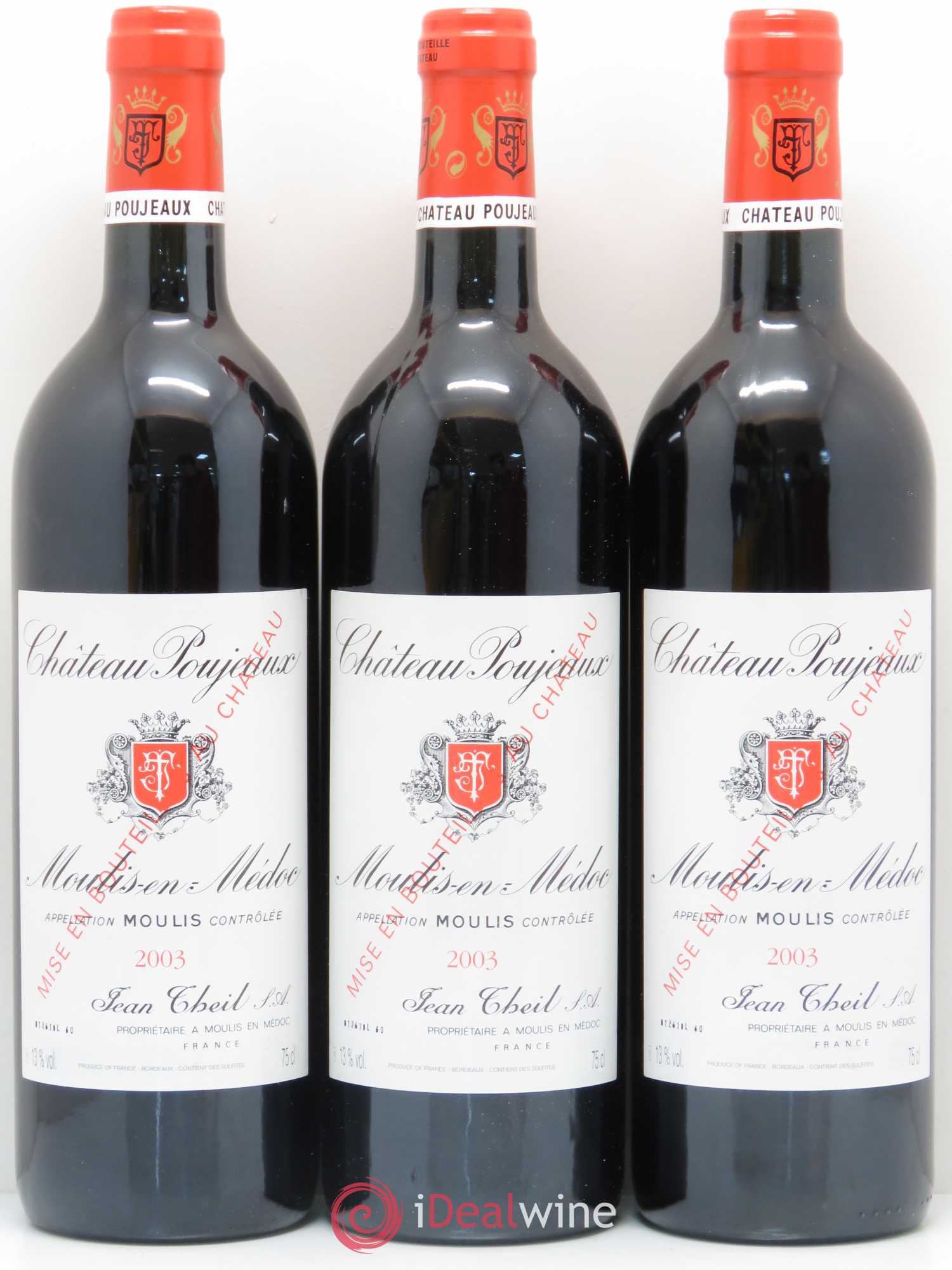 Château Poujeaux 2003 - Lot de 12 bouteilles - 2