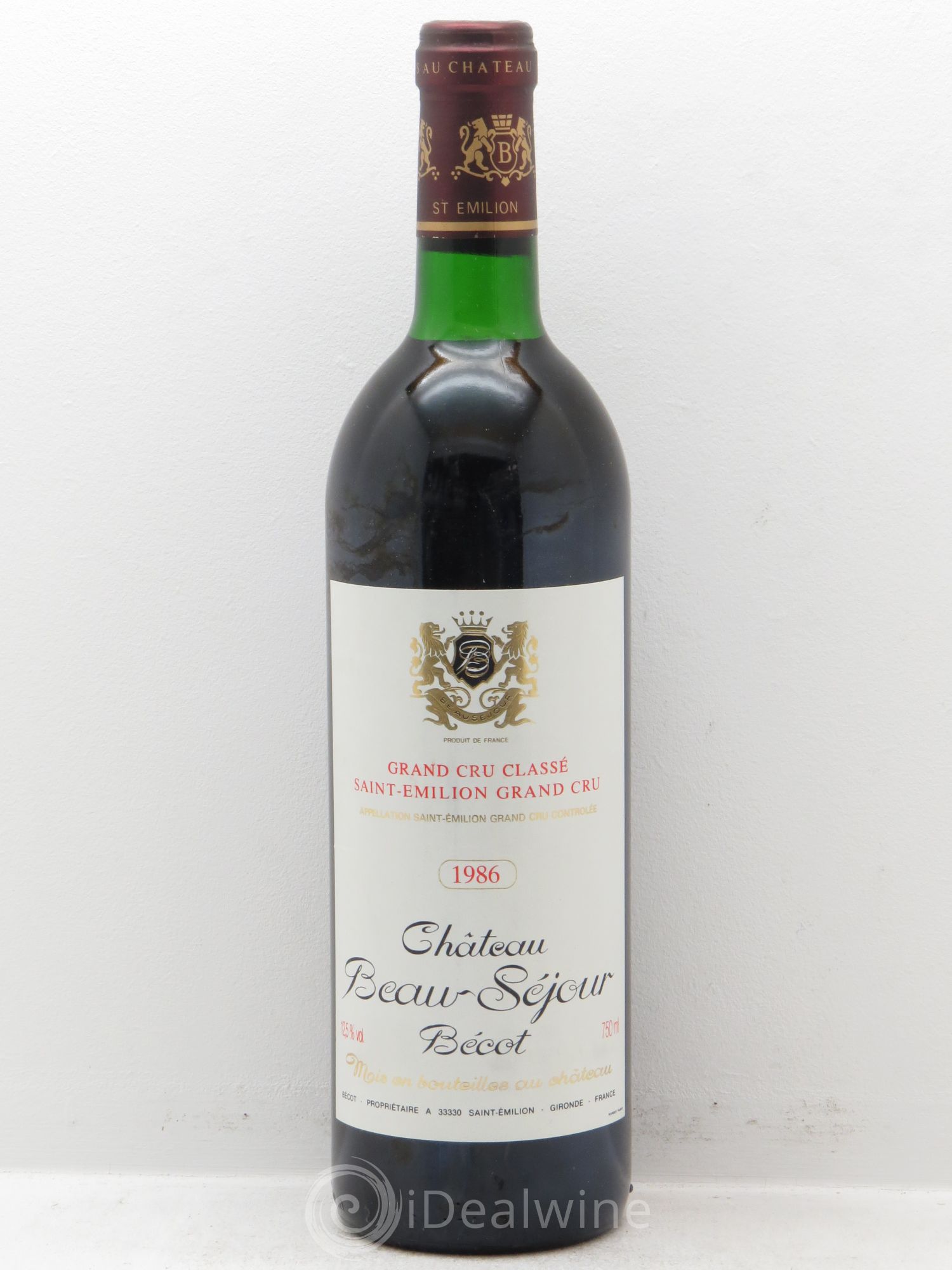 Château Beau-Séjour Bécot 1er Grand Cru Classé B 1986 - Lot de 6 bouteilles - 0