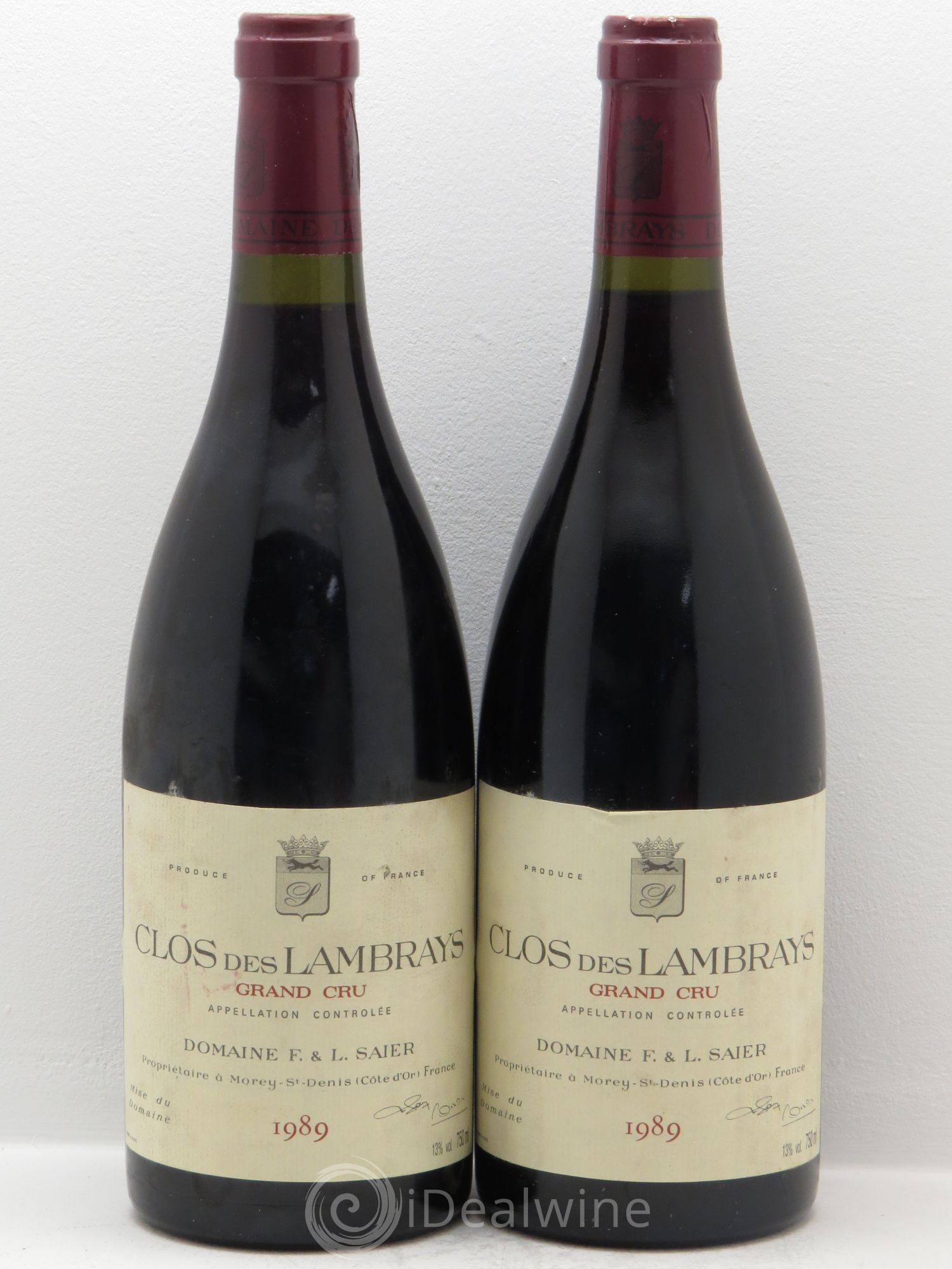 Clos des Lambrays Grand Cru Domaine des Lambrays 1989 - Lot de 2 bouteilles - 0