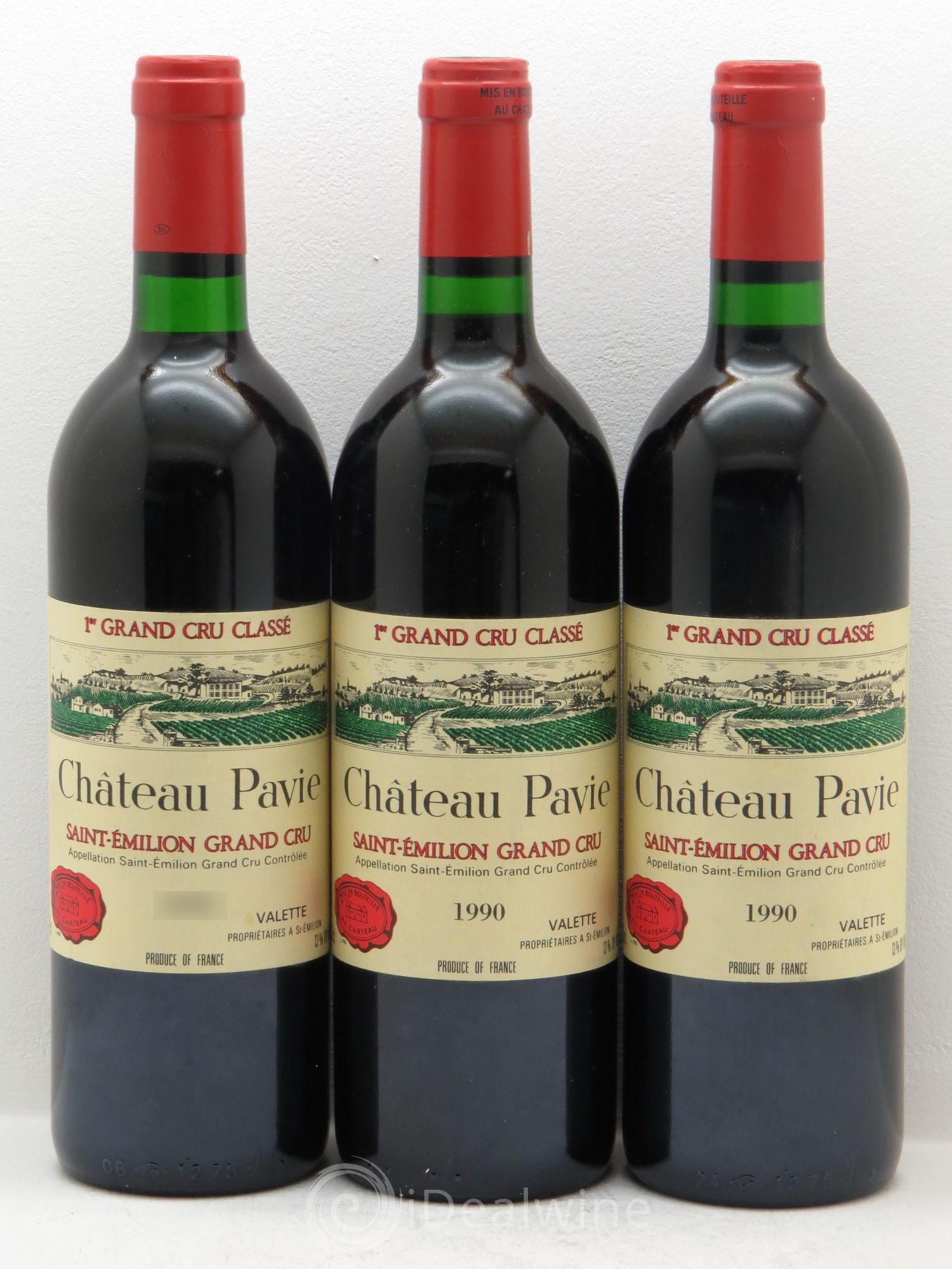 Château Pavie 1er Grand Cru Classé A 1990 - Lot de 3 bouteilles - 0