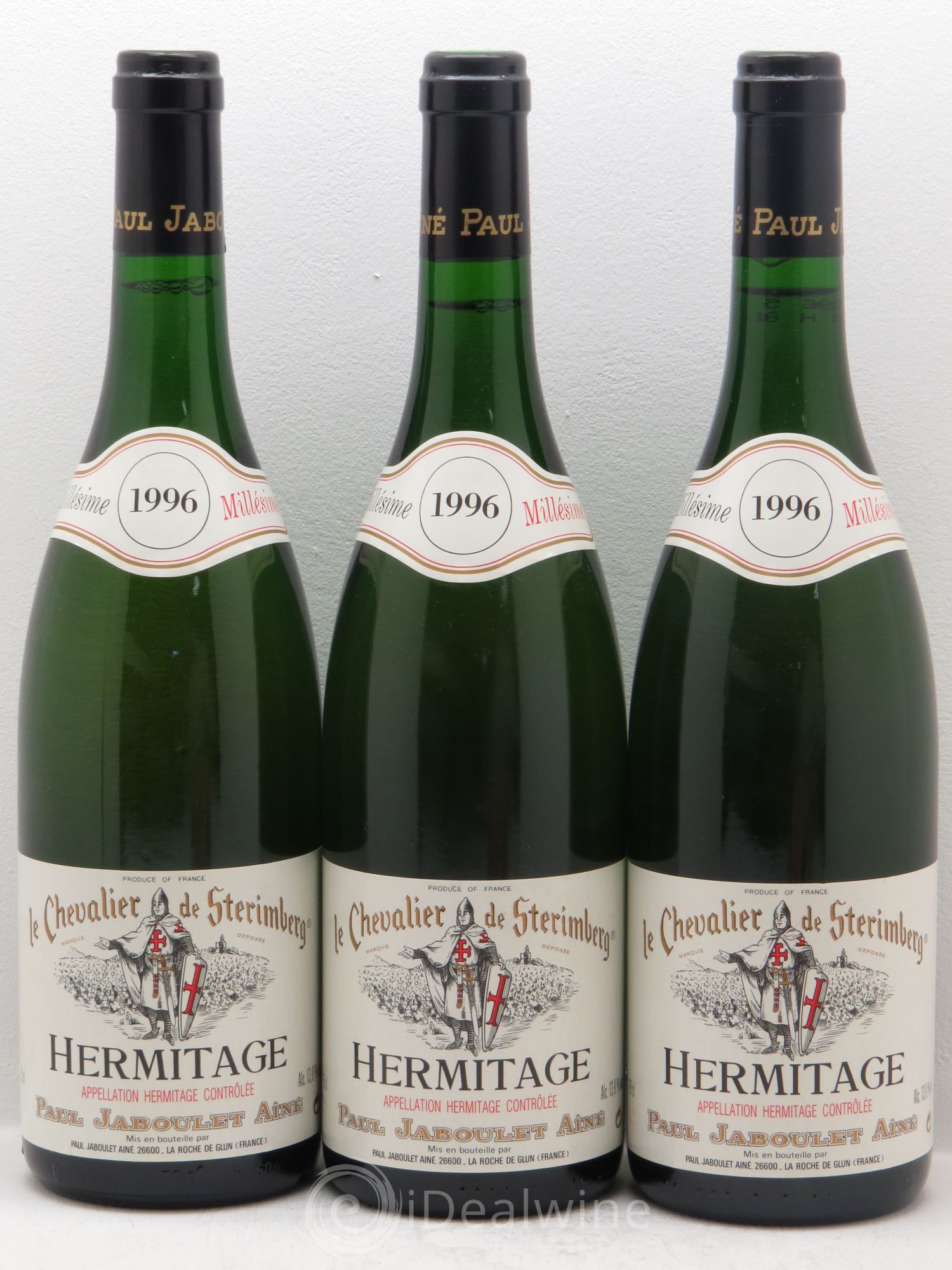 Hermitage Chevalier de Sterimberg Paul Jaboulet Ainé 1996 - Lot de 3 bouteilles - 0