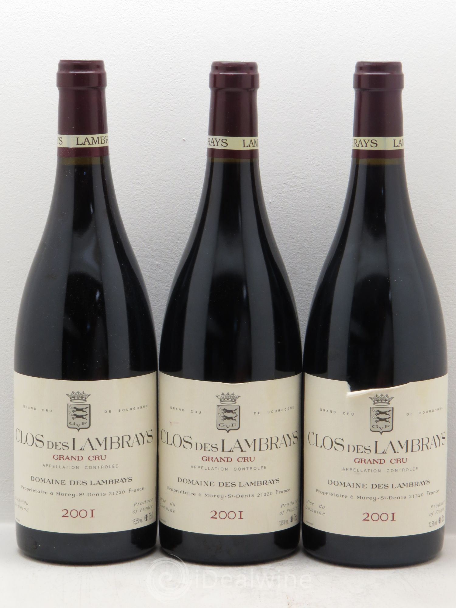 Clos des Lambrays Grand Cru Domaine des Lambrays 2001 - Lot de 3 bouteilles - 0
