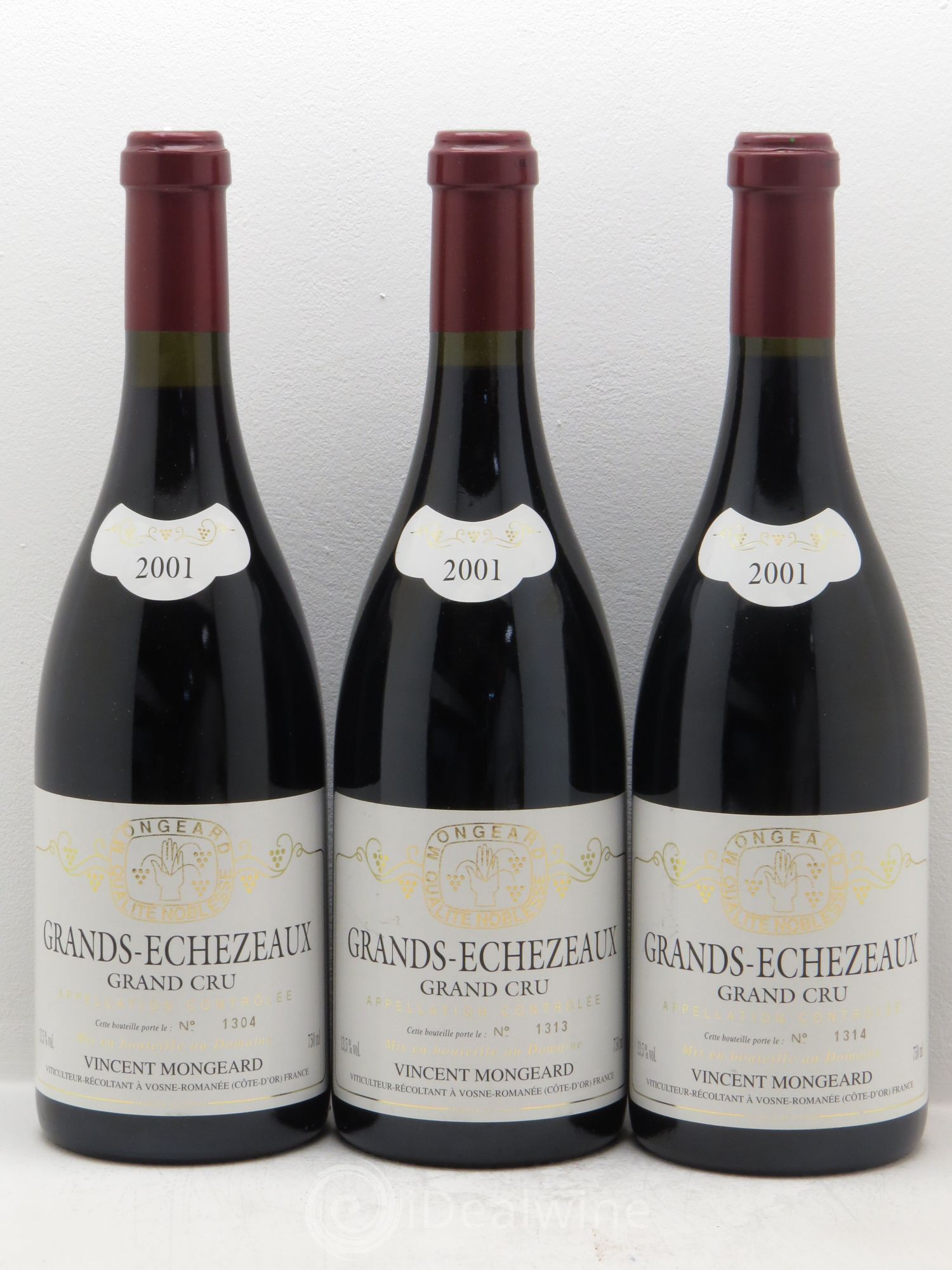 Grands-Echezeaux Grand Cru Vincent Mongeard 2001 - Lot de 3 bouteilles - 0