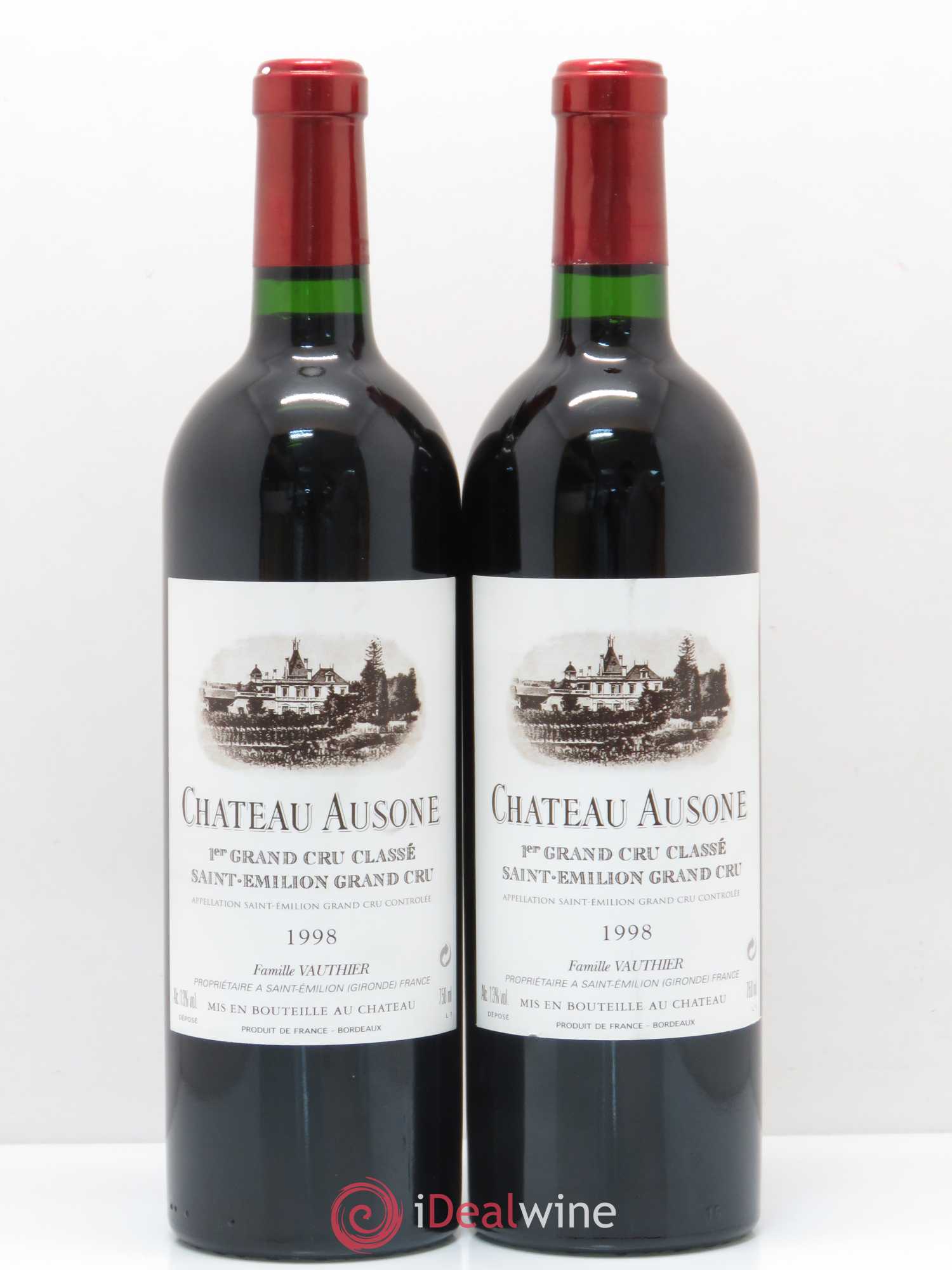 Château Ausone 1er Grand Cru Classé A 1998 - Lot de 2 bouteilles - 0