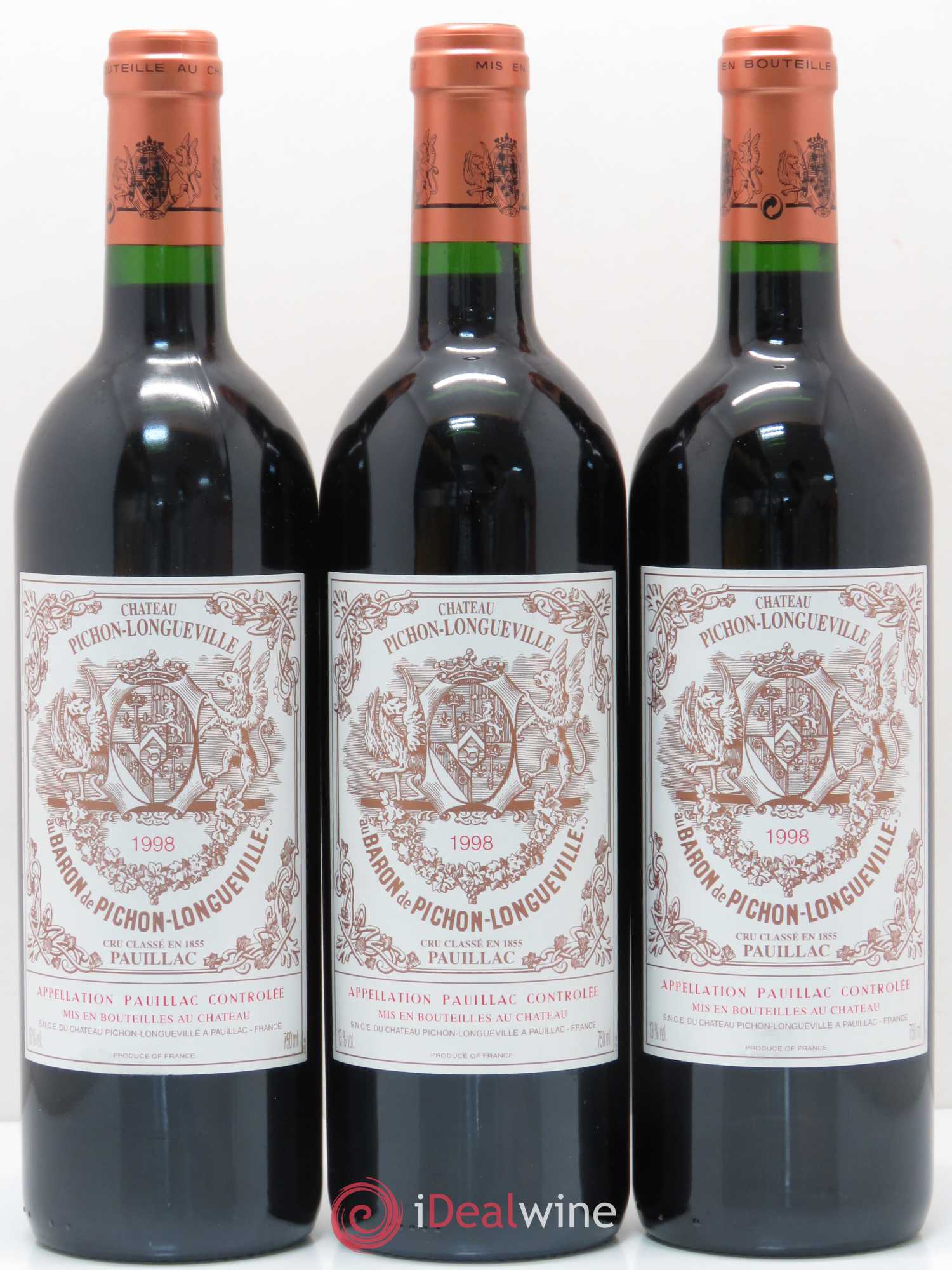 Pichon Longueville Baron 2ème Grand Cru Classé 1998 - Lot de 6 bouteilles - 2