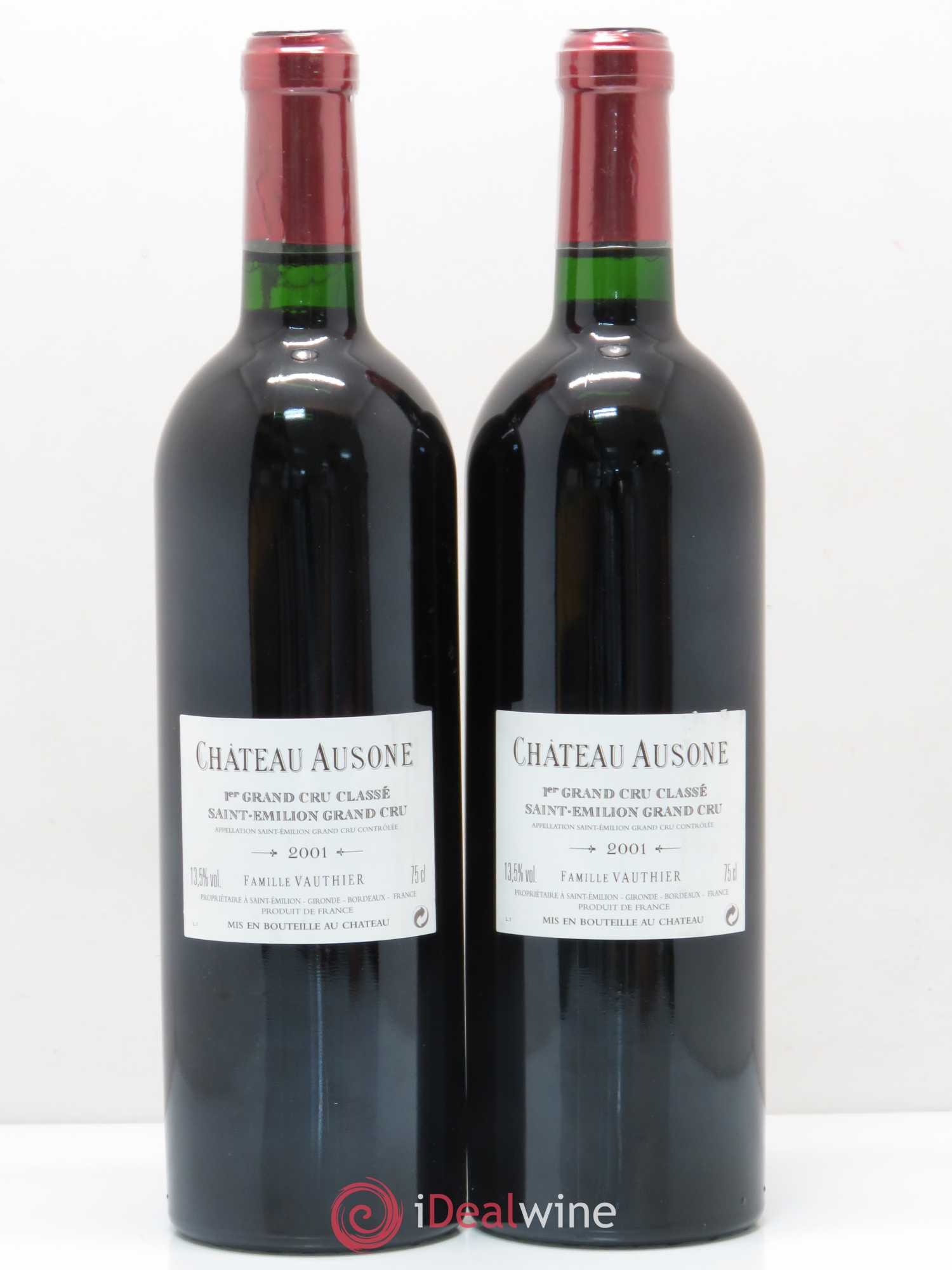 Château Ausone 1er Grand Cru Classé A 2001 - Lot de 2 bouteilles - 1