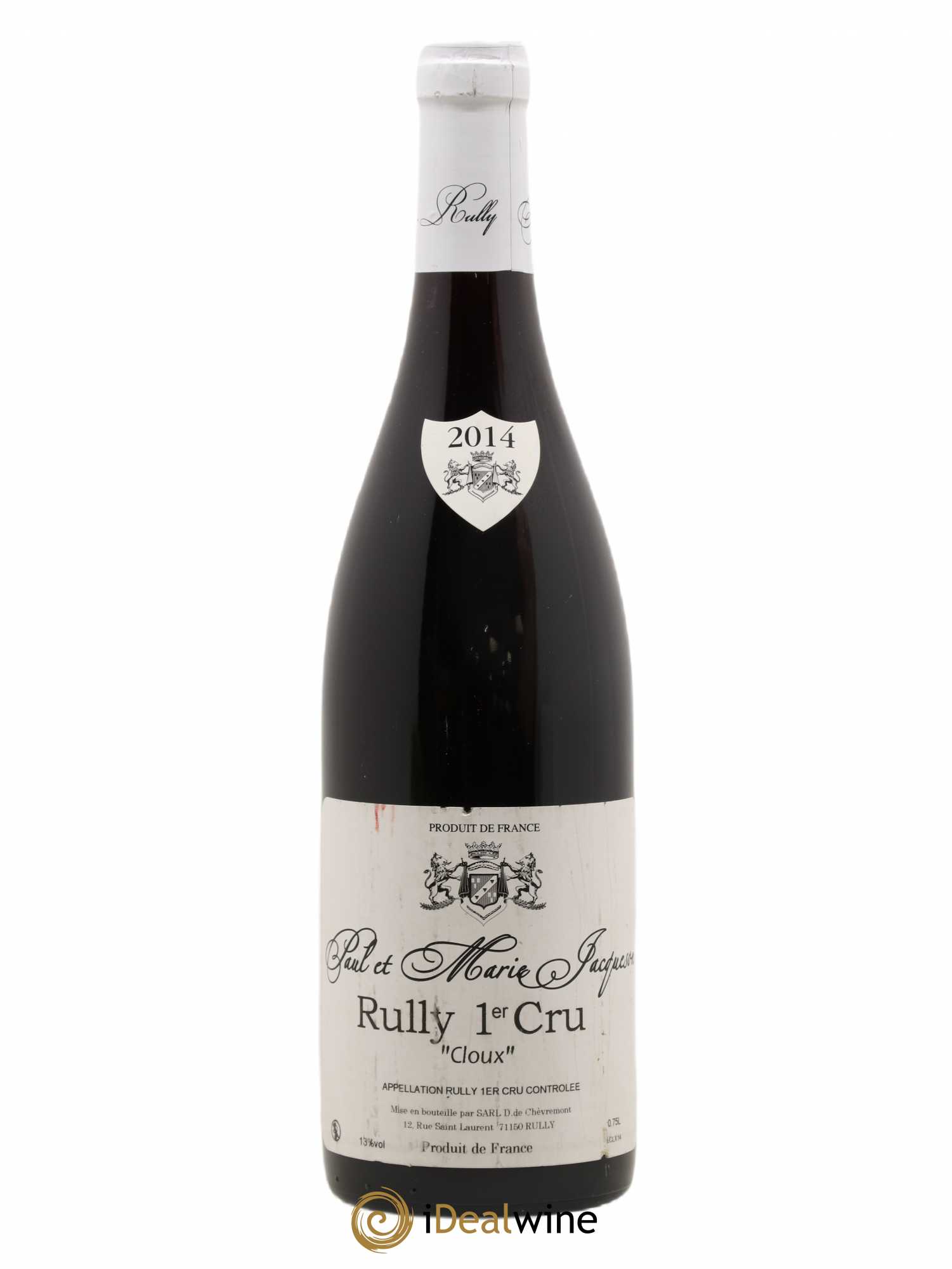 Rully 1er Cru Les Cloux Paul & Marie Jacqueson 2014 - Lot de 1 bouteille - 0
