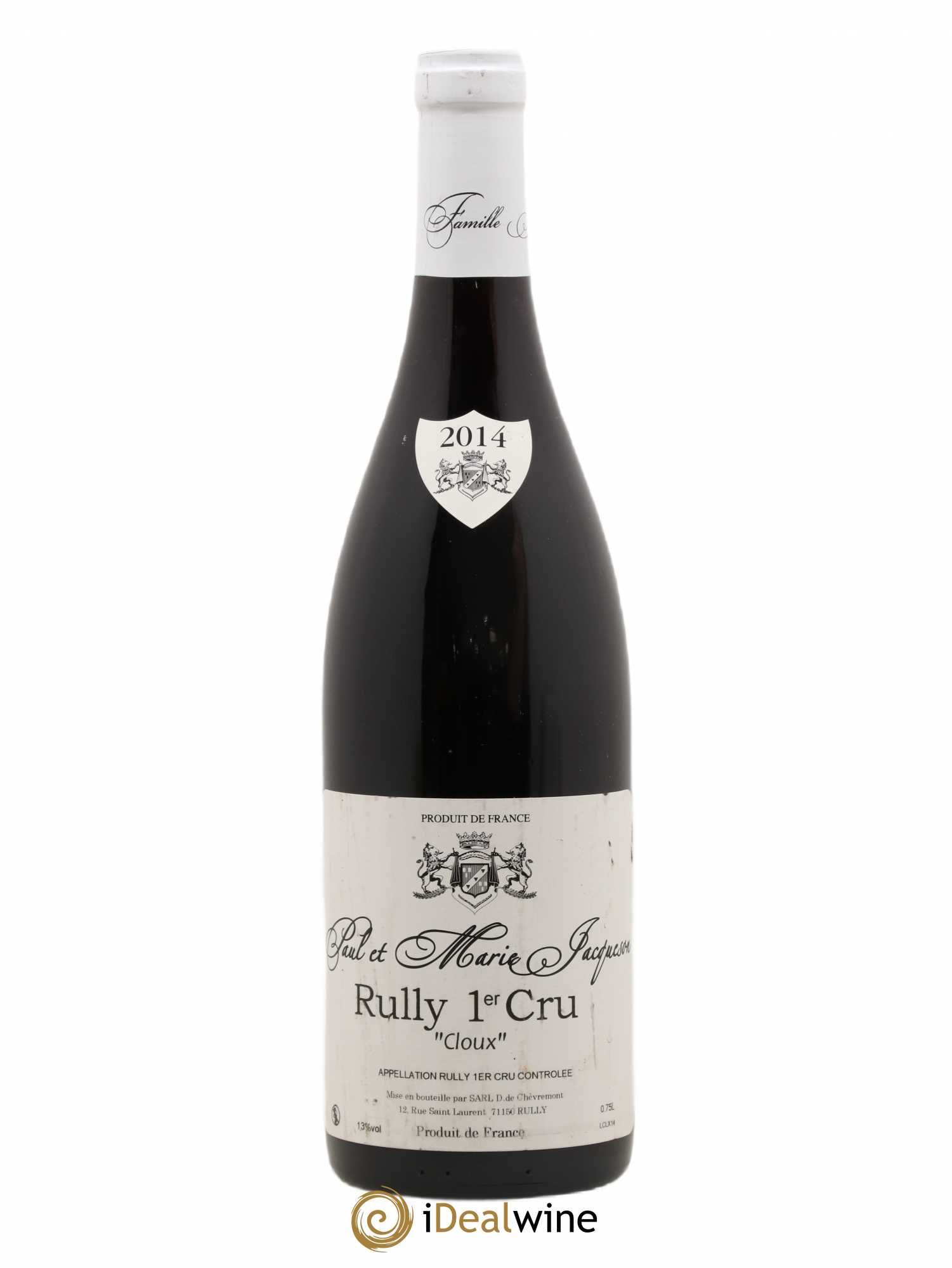 Rully 1er Cru Les Cloux Paul & Marie Jacqueson 2014 - Lot de 1 bouteille - 0