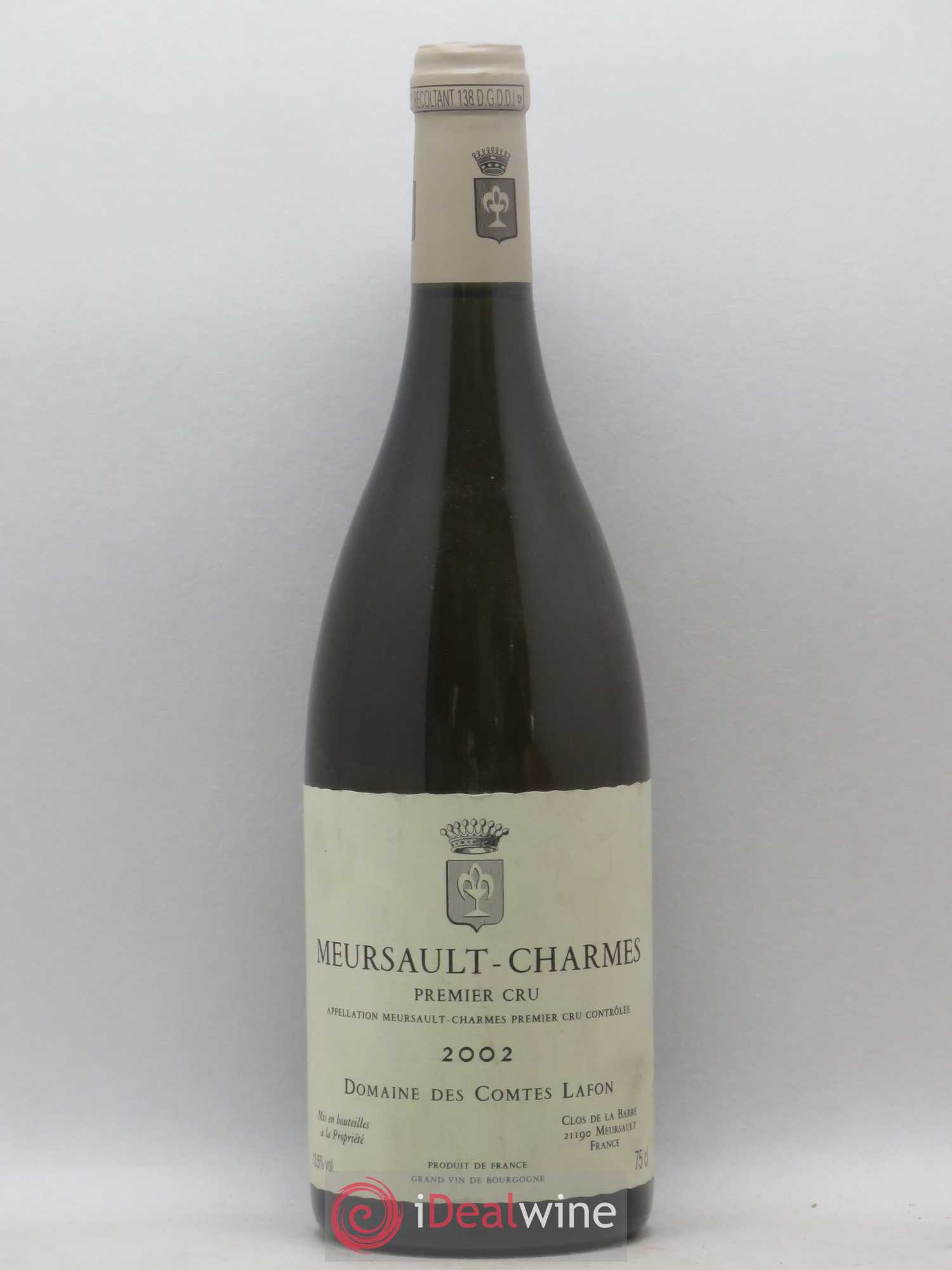 Meursault 1er Cru Charmes Comtes Lafon (Domaine des) 2002 - Posten von 1 Flasche - 0