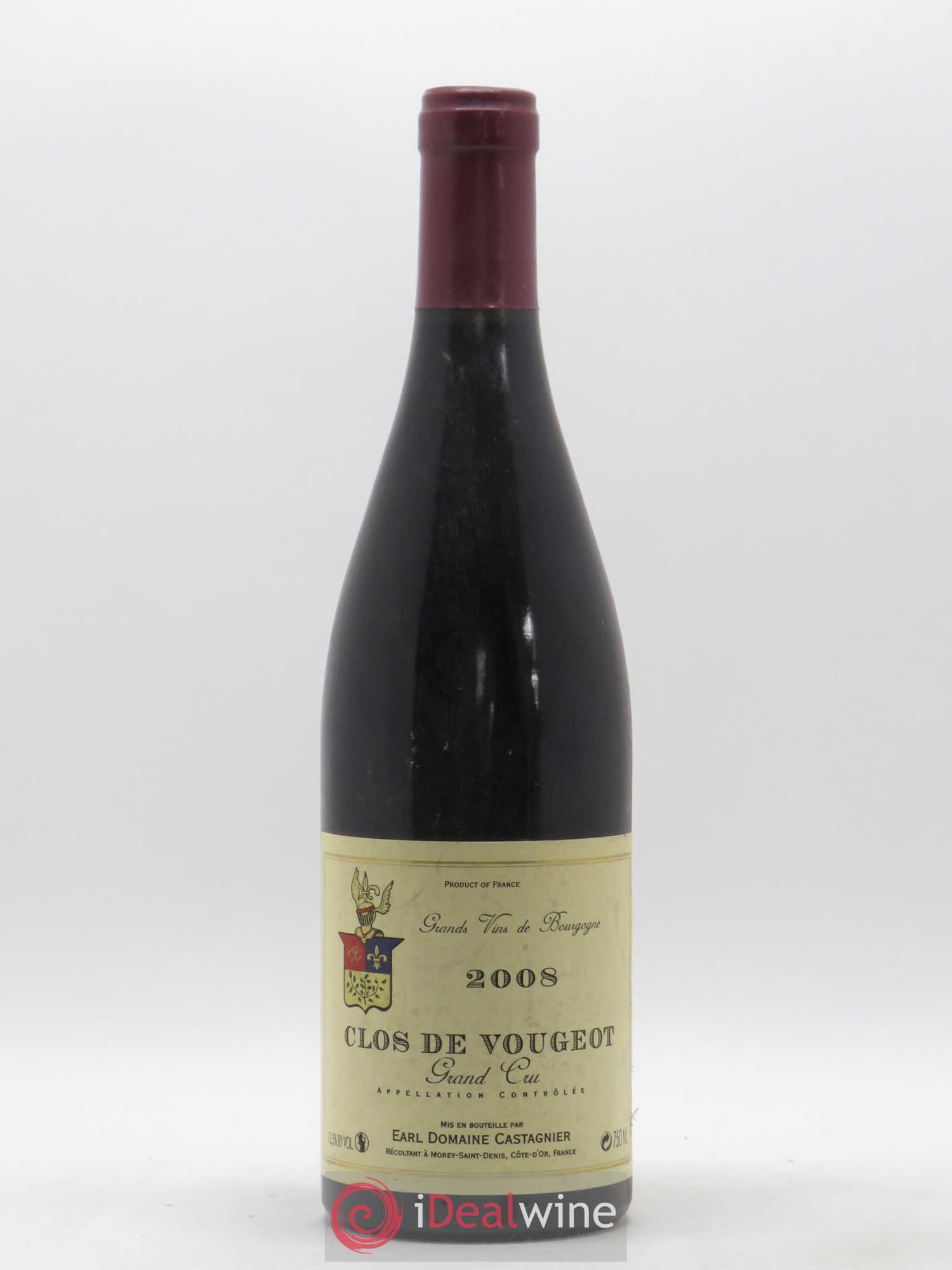 Clos de Vougeot Grand Cru Castagnier (Domaine) 2008 - Lot de 1 bouteille - 0