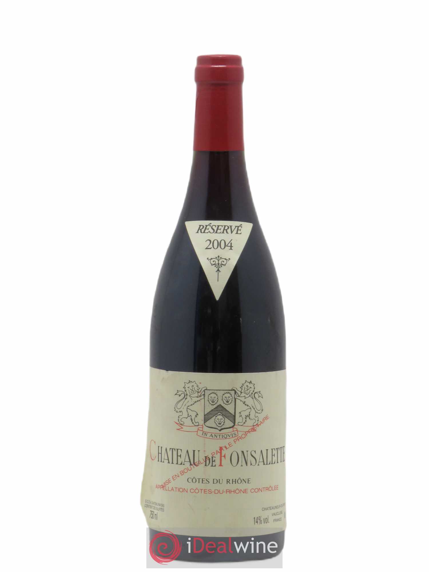 Côtes-du-Rhône Château de Fonsalette Emmanuel Reynaud 2004 - Lot de 1 bouteille - 0