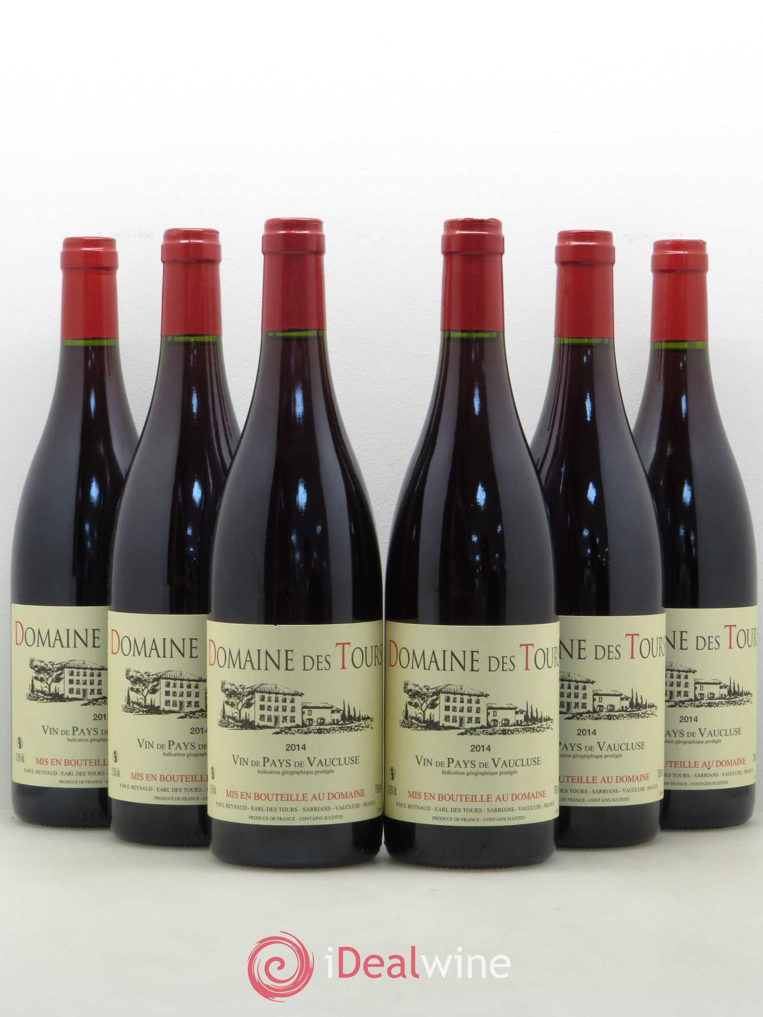 Vaucluse (Vin de Pays de Vaucluse) Domaine des Tours Emmanuel Reynaud 2014 - Lot de 6 bouteilles - 0