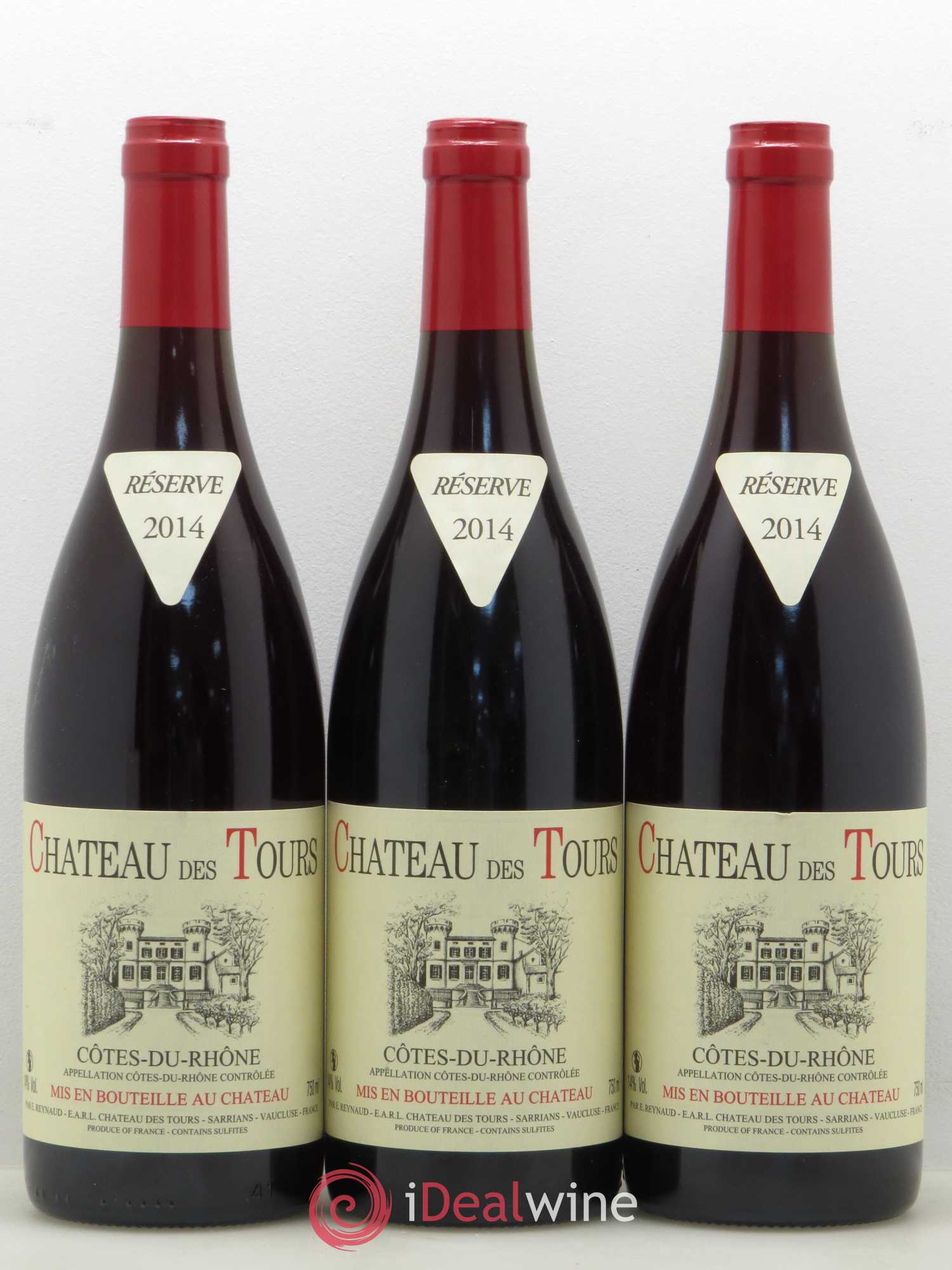 Côtes-du-Rhône Château des Tours Emmanuel Reynaud 2014 - Lot de 3 bouteilles - 0