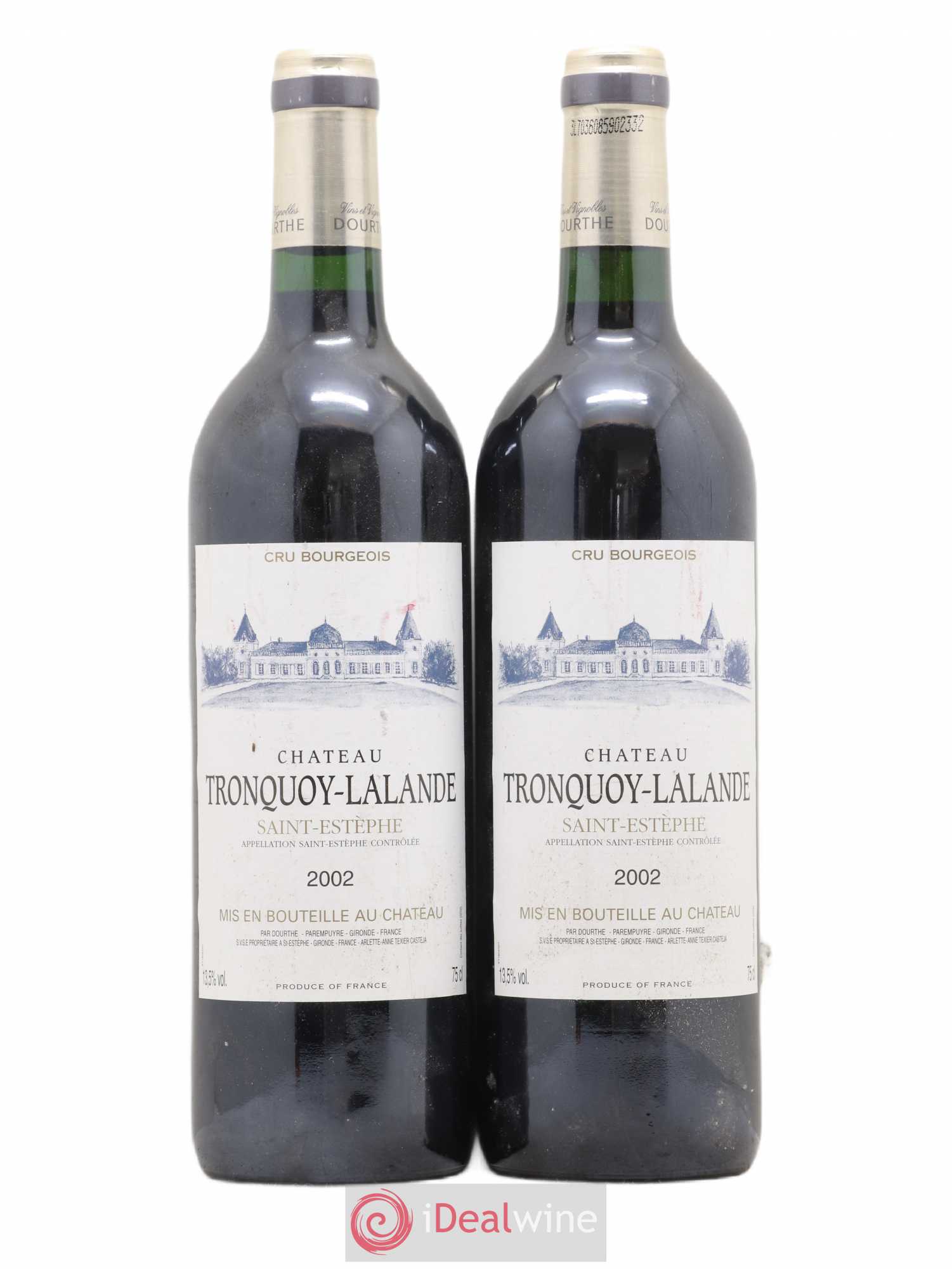 Château Tronquoy Lalande 2002 - Lot de 2 bouteilles - 0