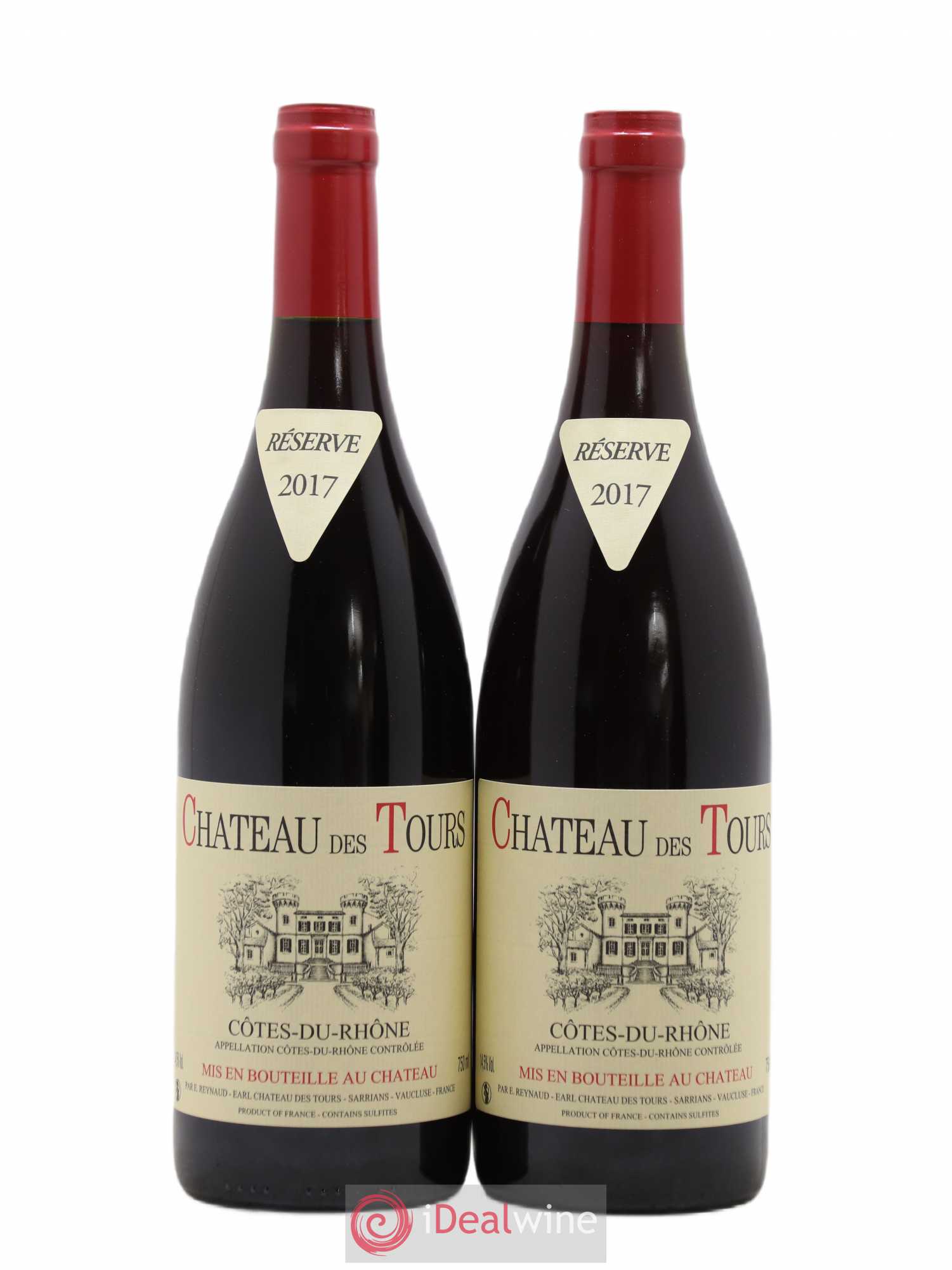 Côtes-du-Rhône Château des Tours Emmanuel Reynaud 2017 - Lot de 2 bouteilles - 0