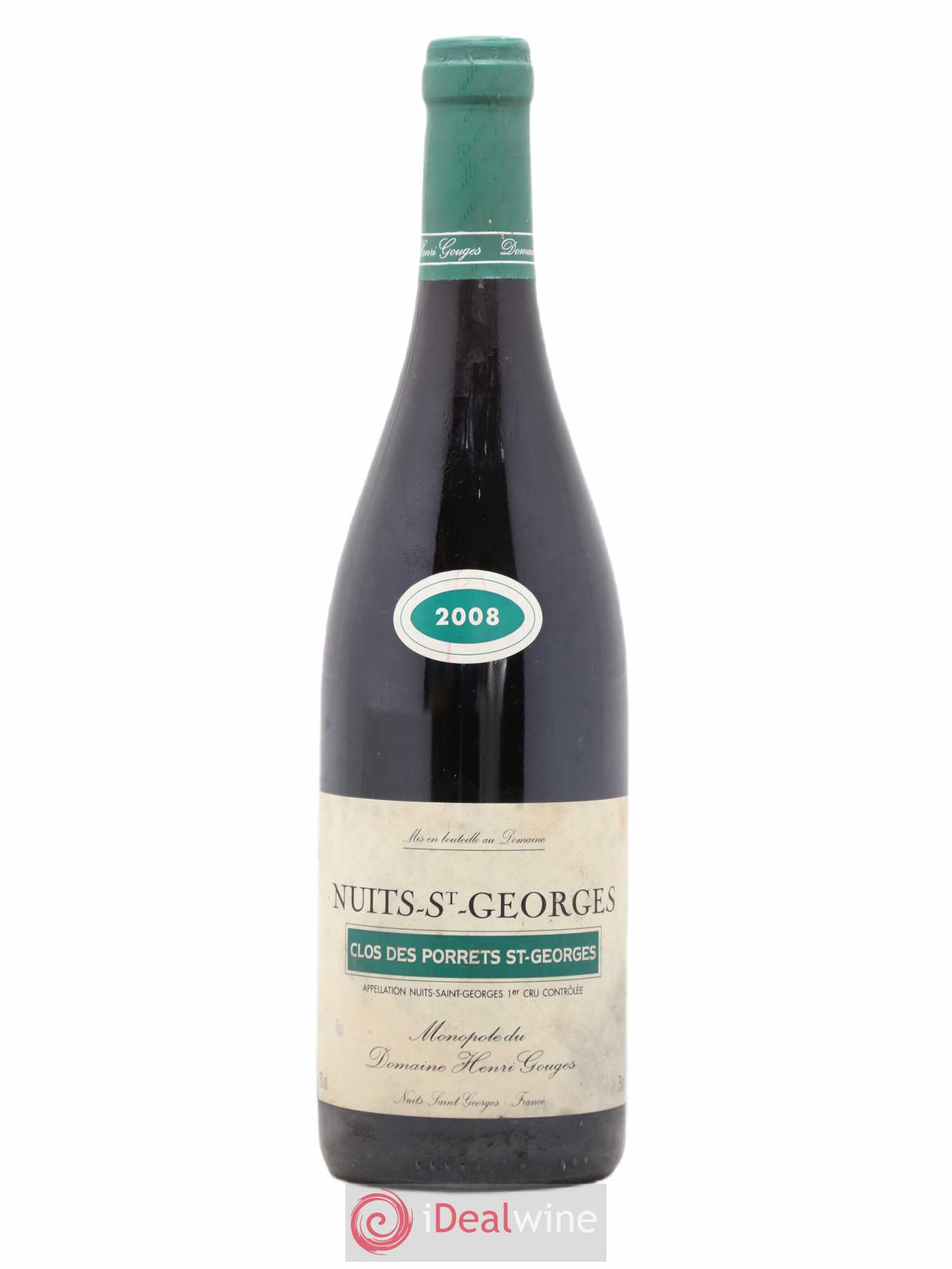 Nuits-Saint-Georges 1er Cru Clos des Porrets St Georges Henri Gouges 2008 - Lot de 1 bouteille - 0