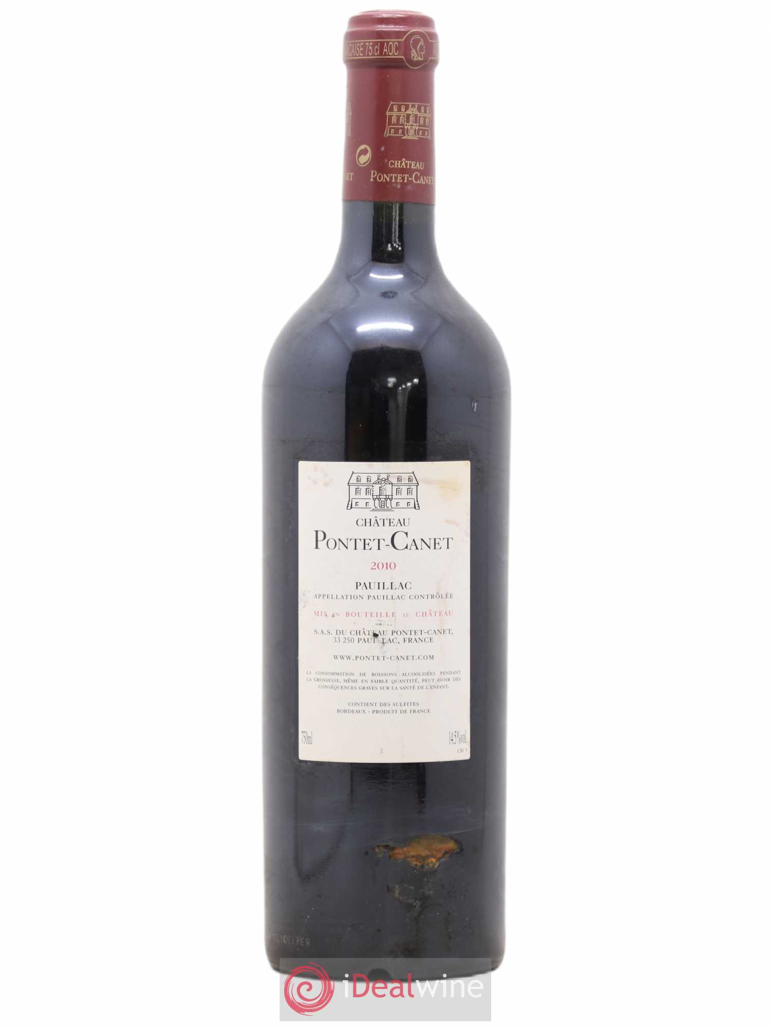 Château Pontet Canet 5ème Grand Cru Classé 2010 - Lot de 1 bouteille - 1