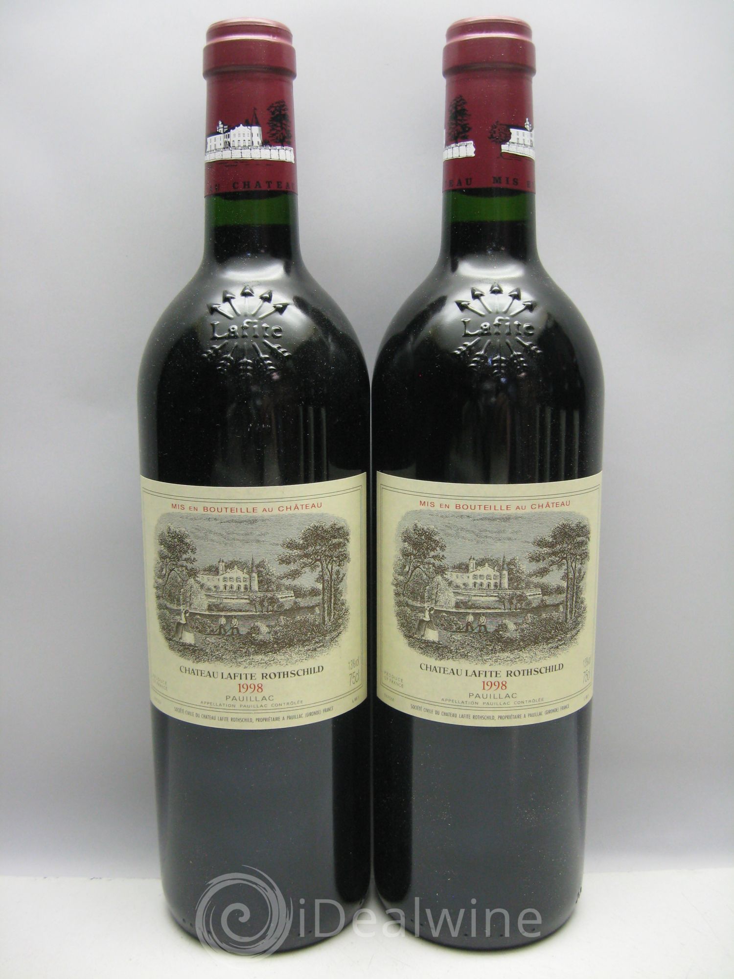 Château Lafite Rothschild 1er Grand Cru Classé (CB sans couvercle) 1998 - Lot de 6 bouteilles - 0
