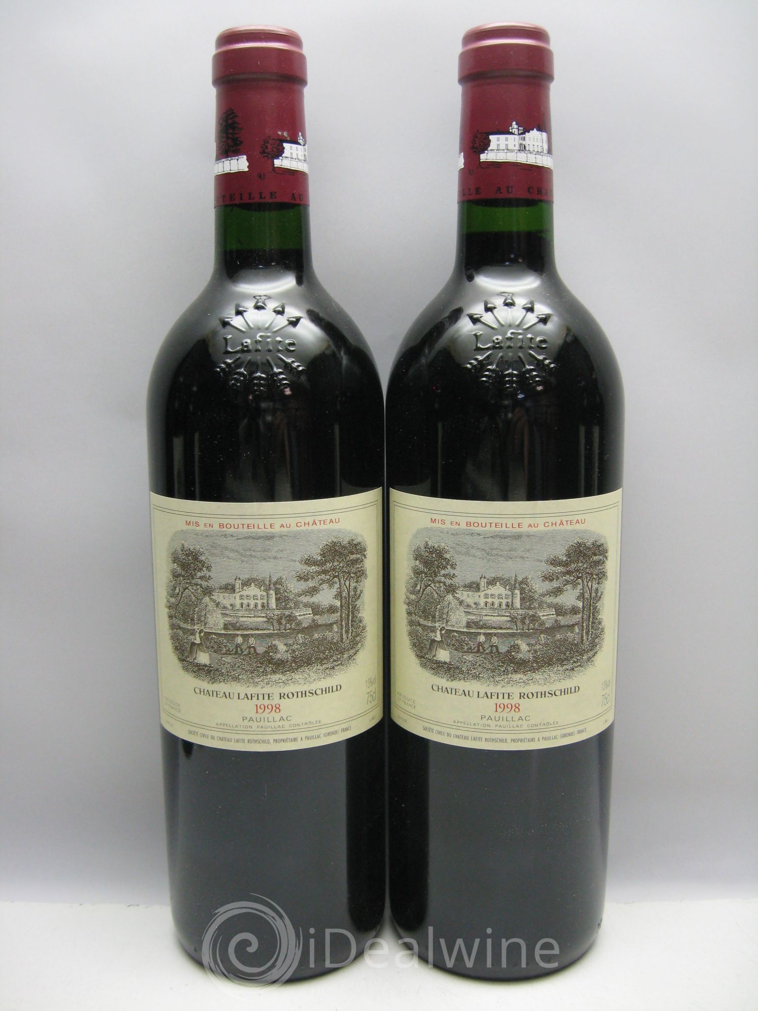 Château Lafite Rothschild 1er Grand Cru Classé (CB sans couvercle) 1998 - Lot de 6 bouteilles - 1
