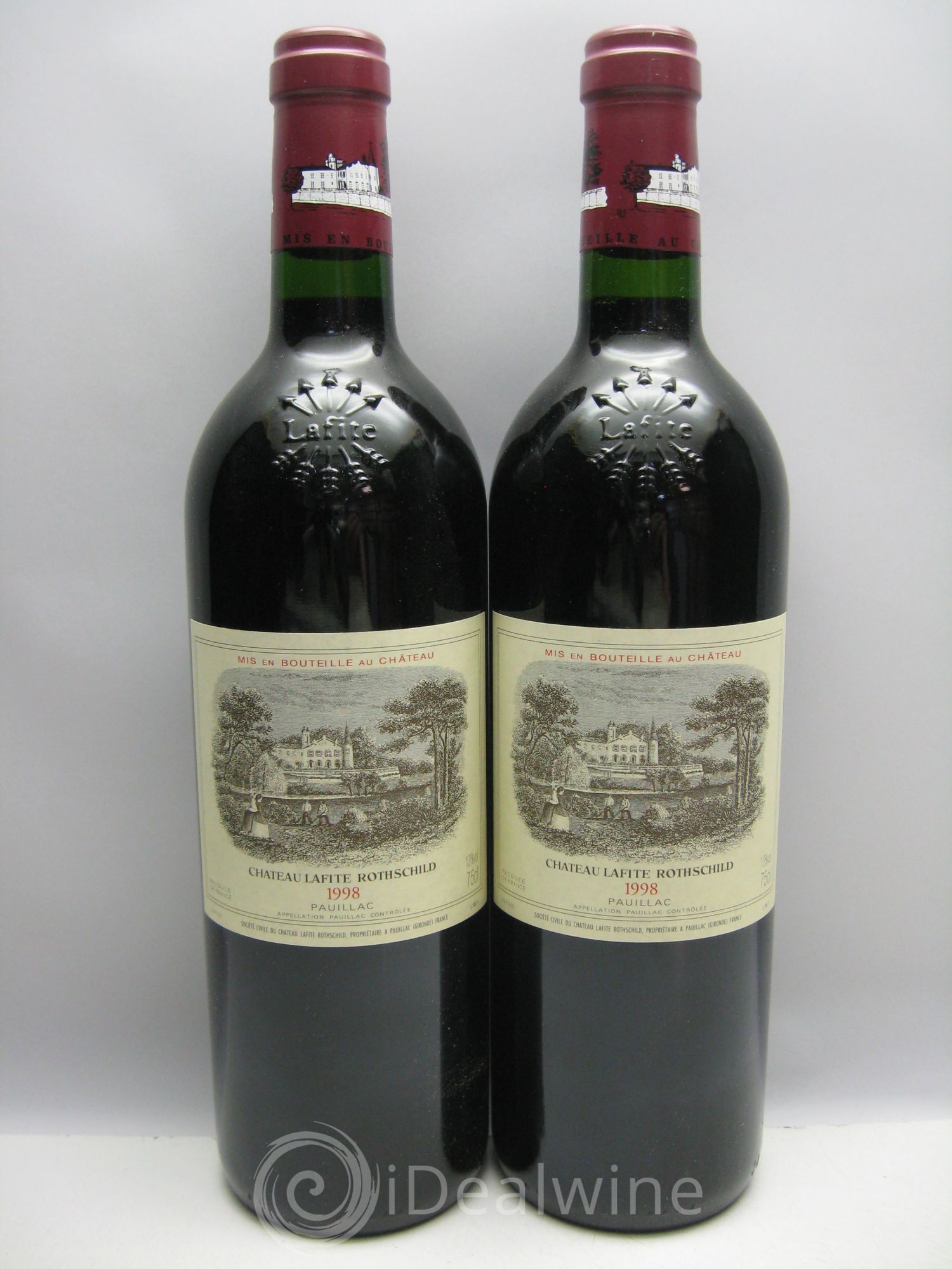 Château Lafite Rothschild 1er Grand Cru Classé (CB sans couvercle) 1998 - Lot de 6 bouteilles - 2