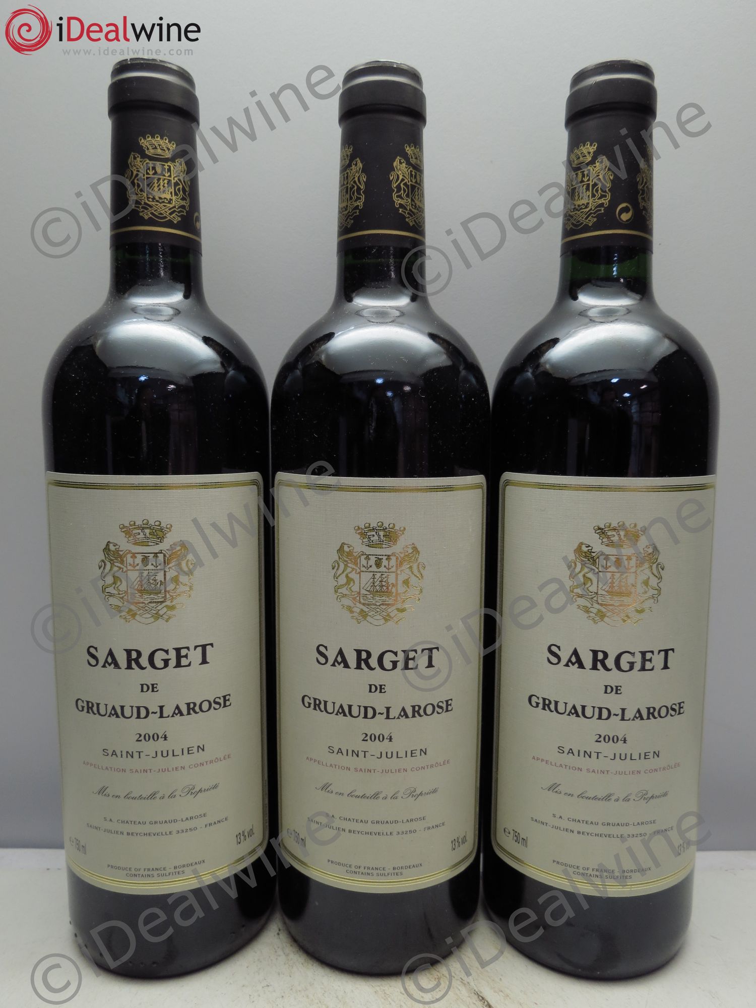 Sarget de Gruaud Larose Second Vin 2004 - Lot de 3 bouteilles - 0