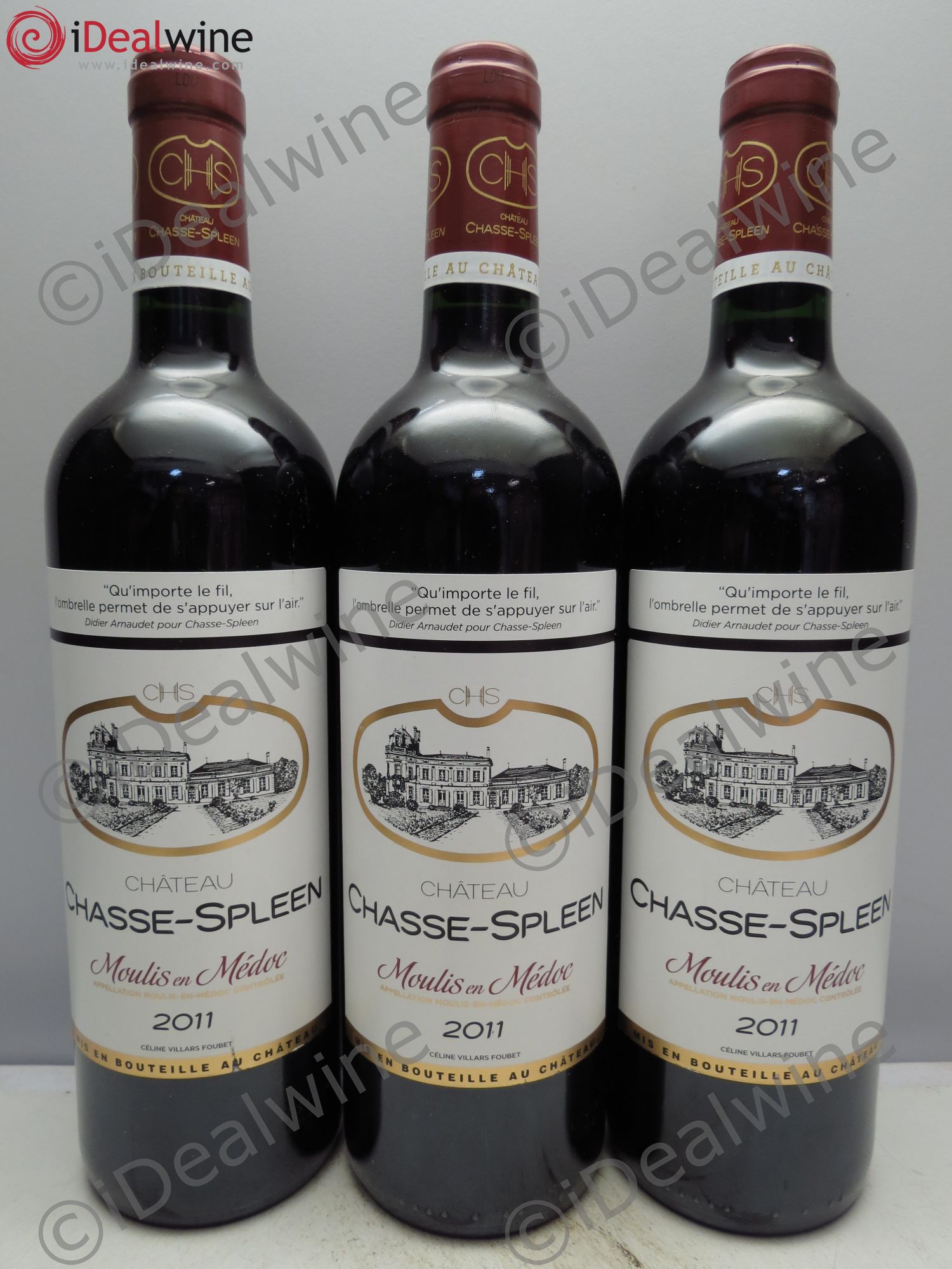 Château Chasse Spleen 2011 - Lot de 3 bouteilles - 0