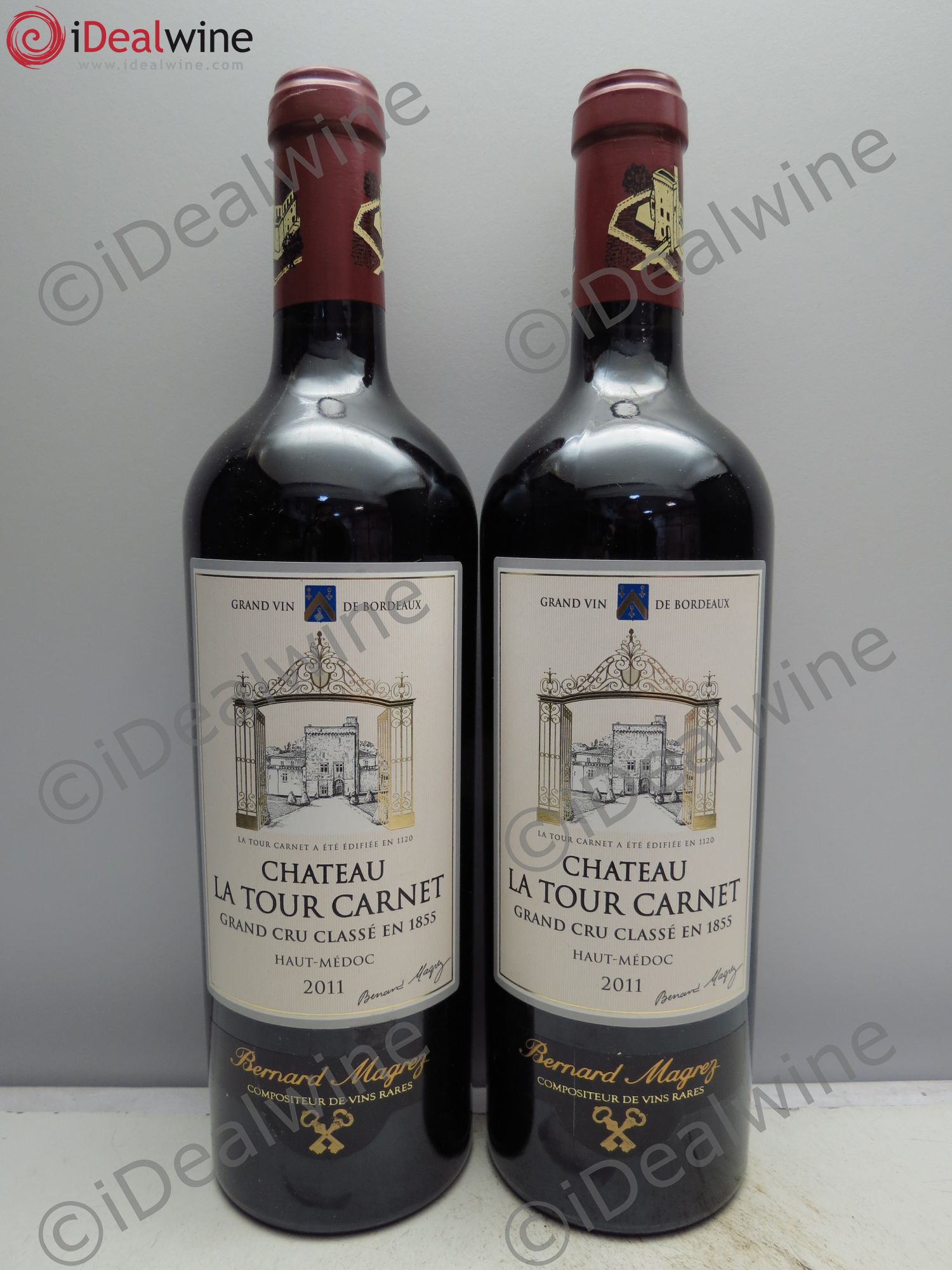 Château la Tour Carnet 4ème Grand Cru Classé 2011 - Lot de 2 bouteilles - 0