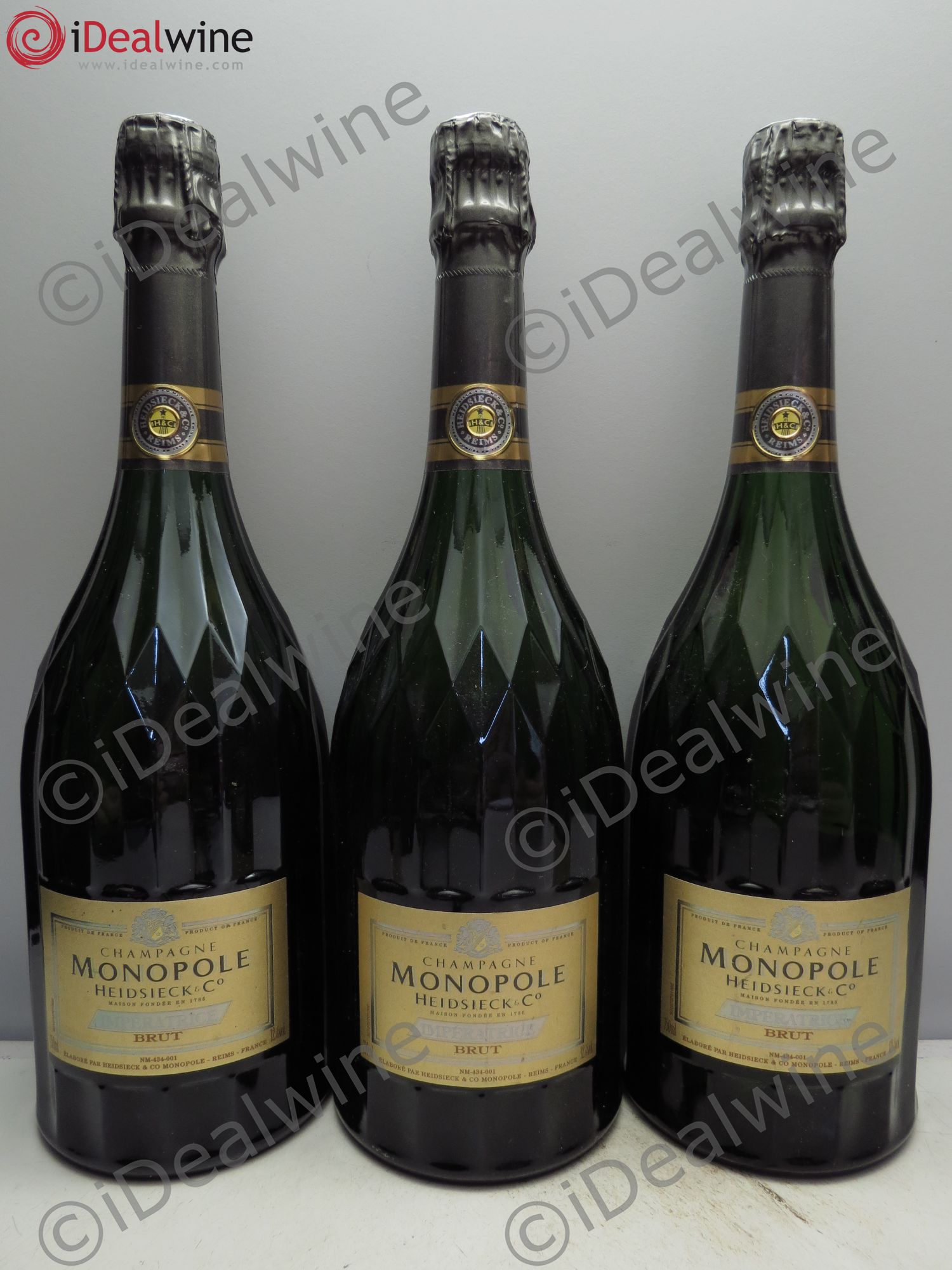 Champagne Charles Heidsieck Impératrice - Lot of 3 bottles - 0