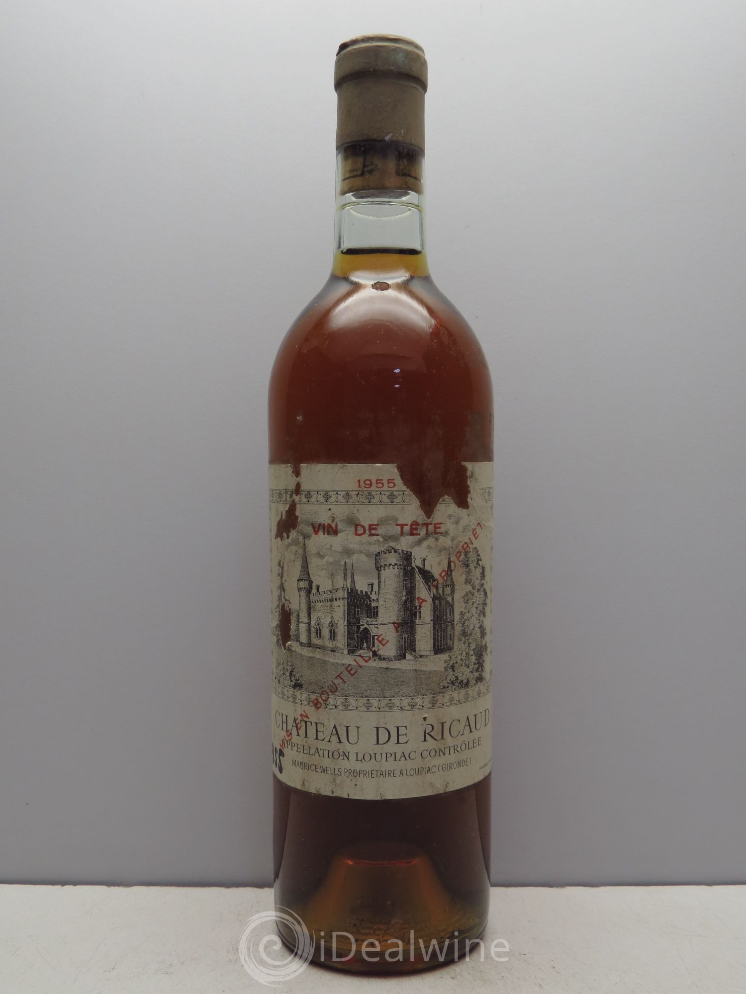 Loupiac Château Ricaud Vin de Tête (sans prix de réserve - no reserve) 1955 - Lot de 1 bouteille - 0