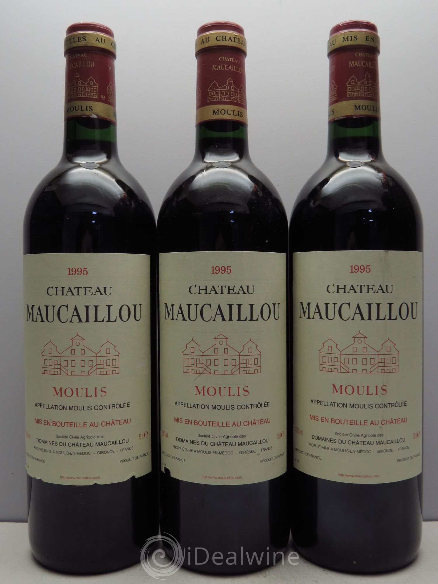 Château Maucaillou 1995 - Lot de 3 bouteilles - 0