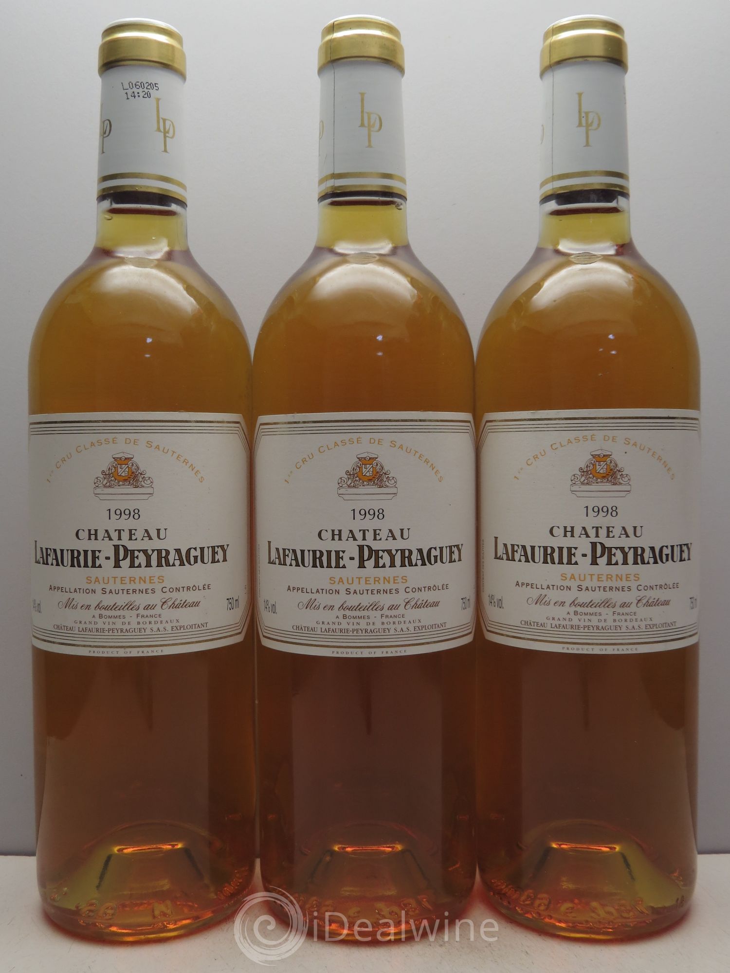 Château Lafaurie-Peyraguey 1er Grand Cru Classé 1998 - Lotto di 3 bottiglie - 0