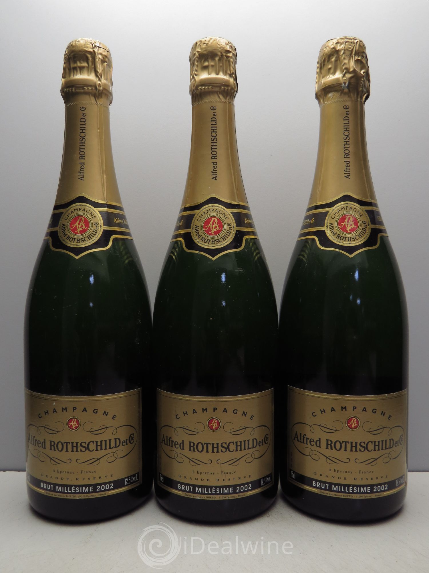 Champagne Alfred Rothschild 2002 - Lot de 3 bouteilles - 0