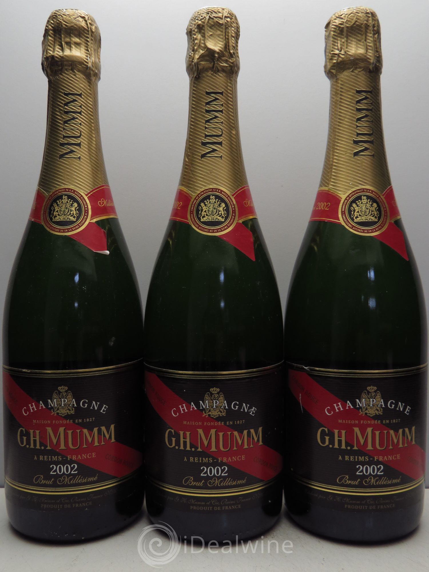 Champagne Mumm Cordon Rouge 2002 - Lot de 3 bouteilles - 0