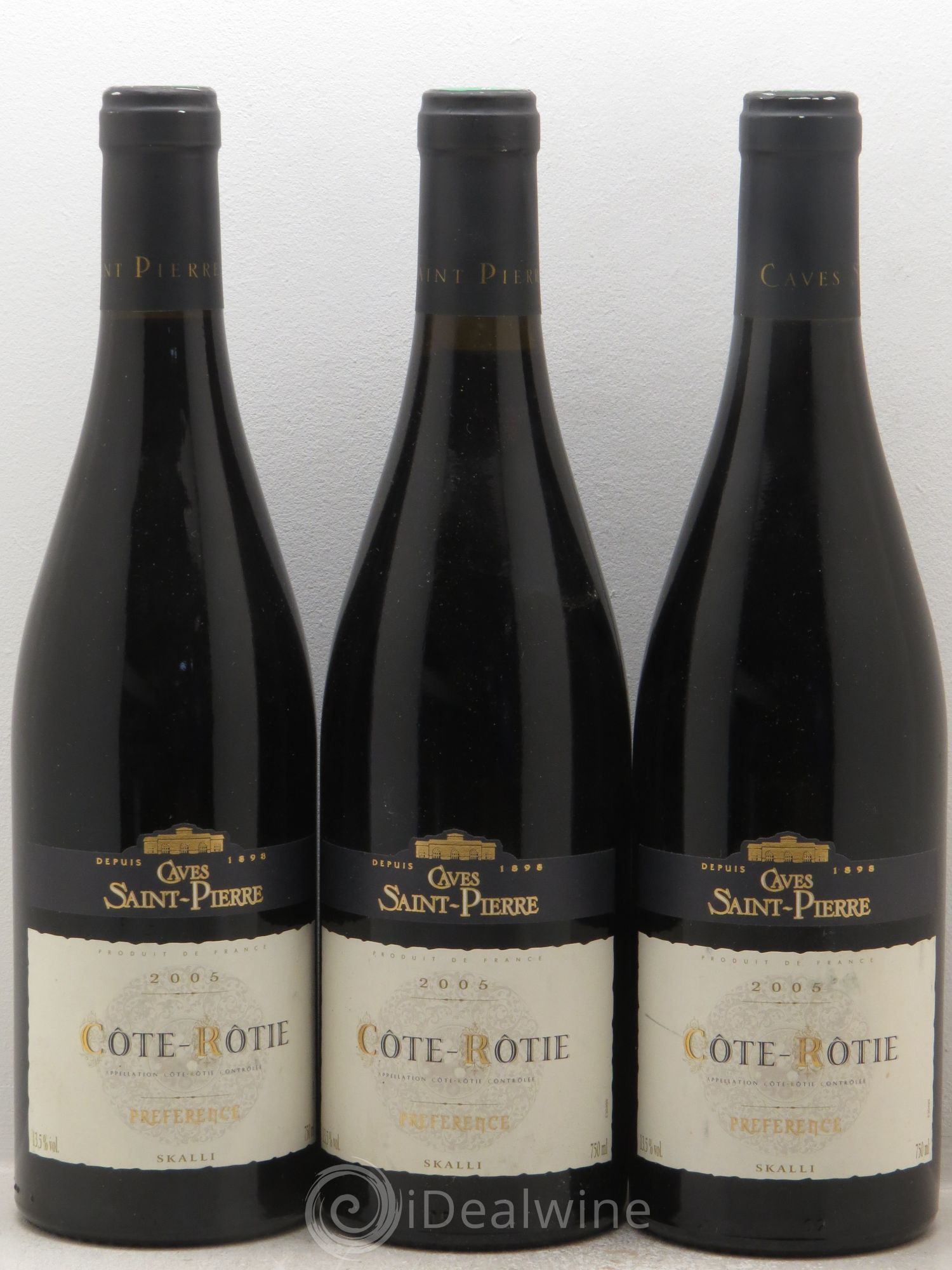 Côte-Rôtie Préférence Cave saint Pierre (sans prix de réserve) 2005 - Posten von 3 Flaschen - 0