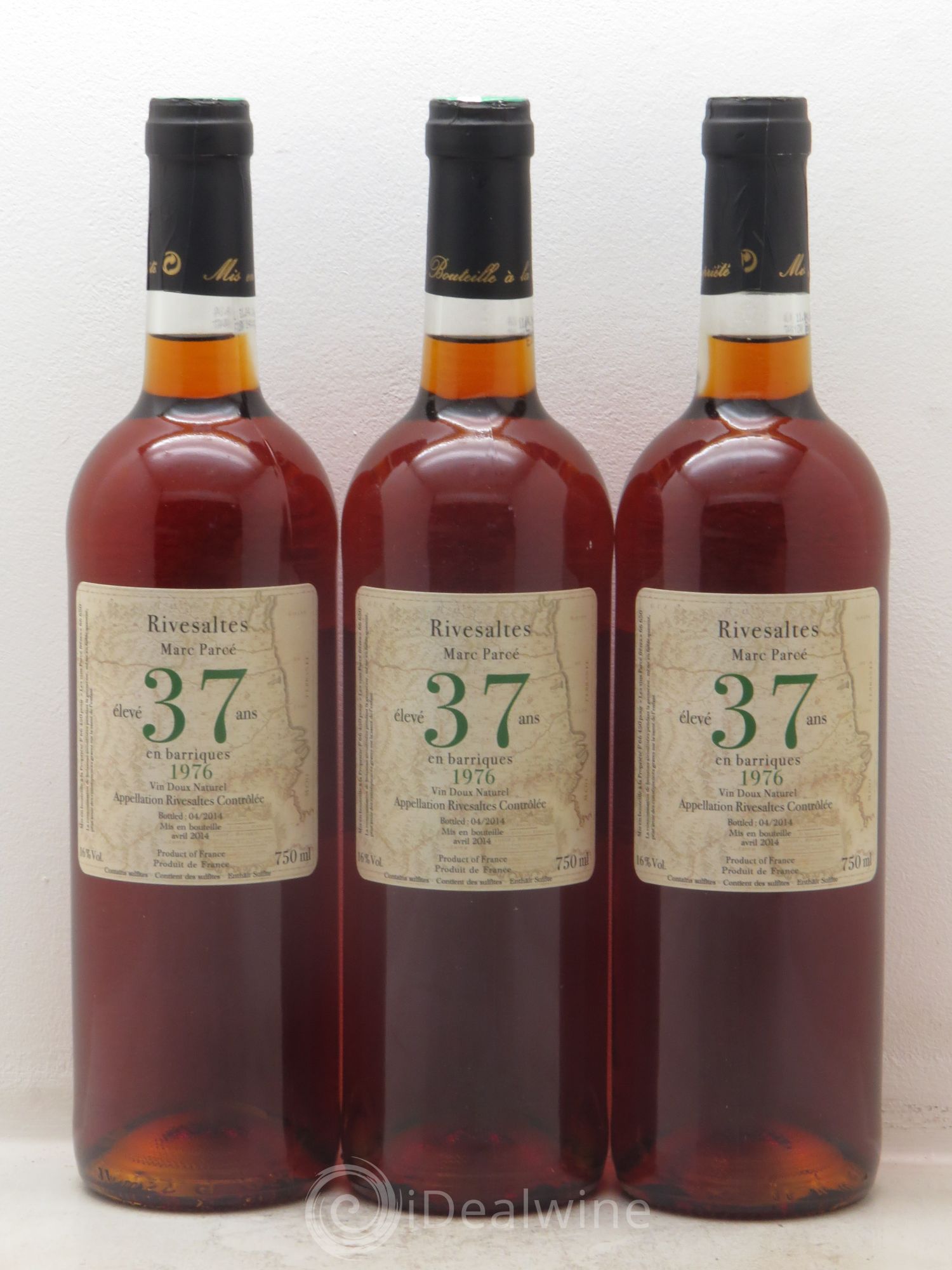 Rivesaltes Marc Parce 1976 - Posten von 3 Flaschen - 0