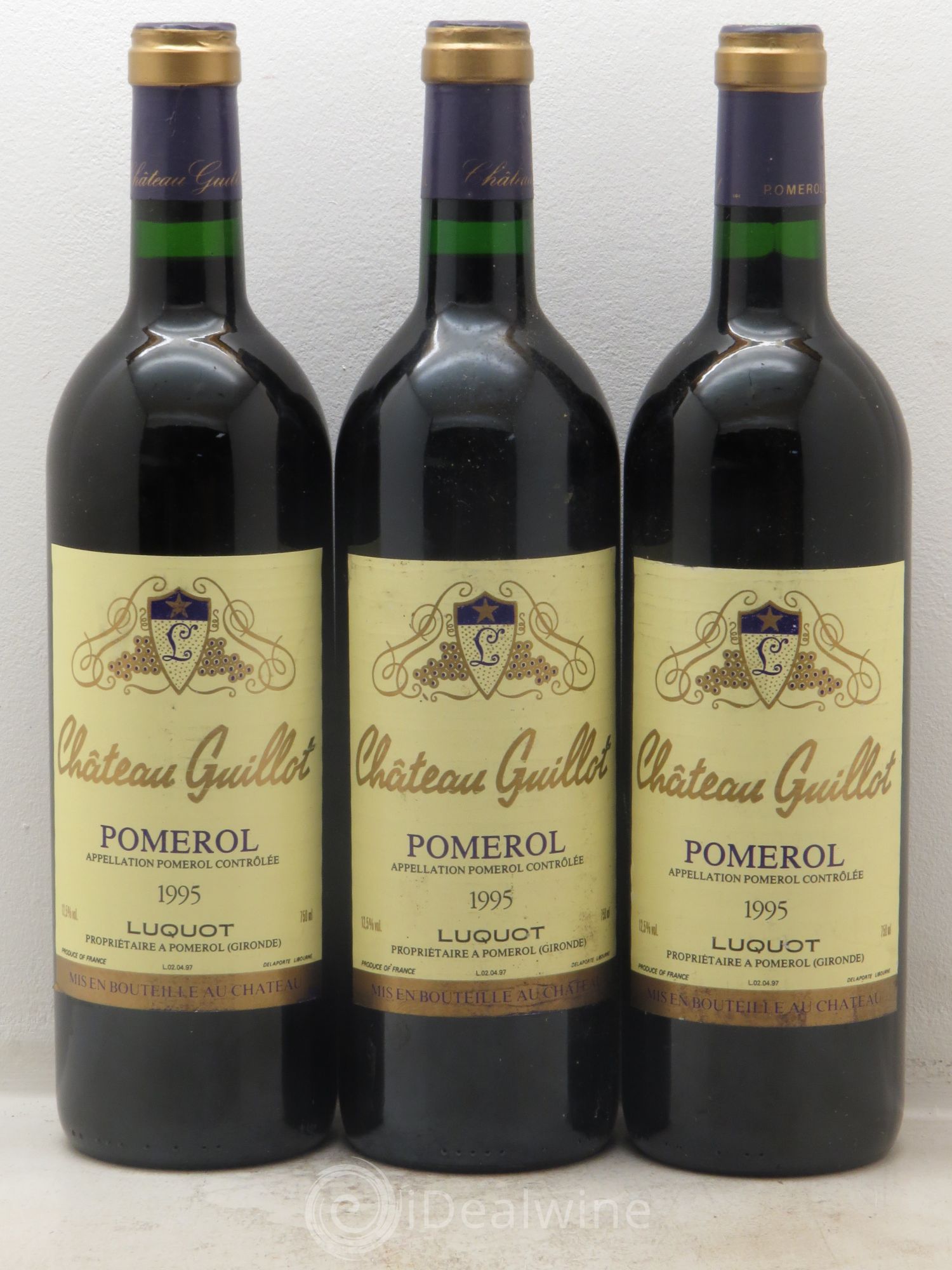 Château Guillot (sans prix de réserve) 1995 - Lot de 3 bouteilles - 0