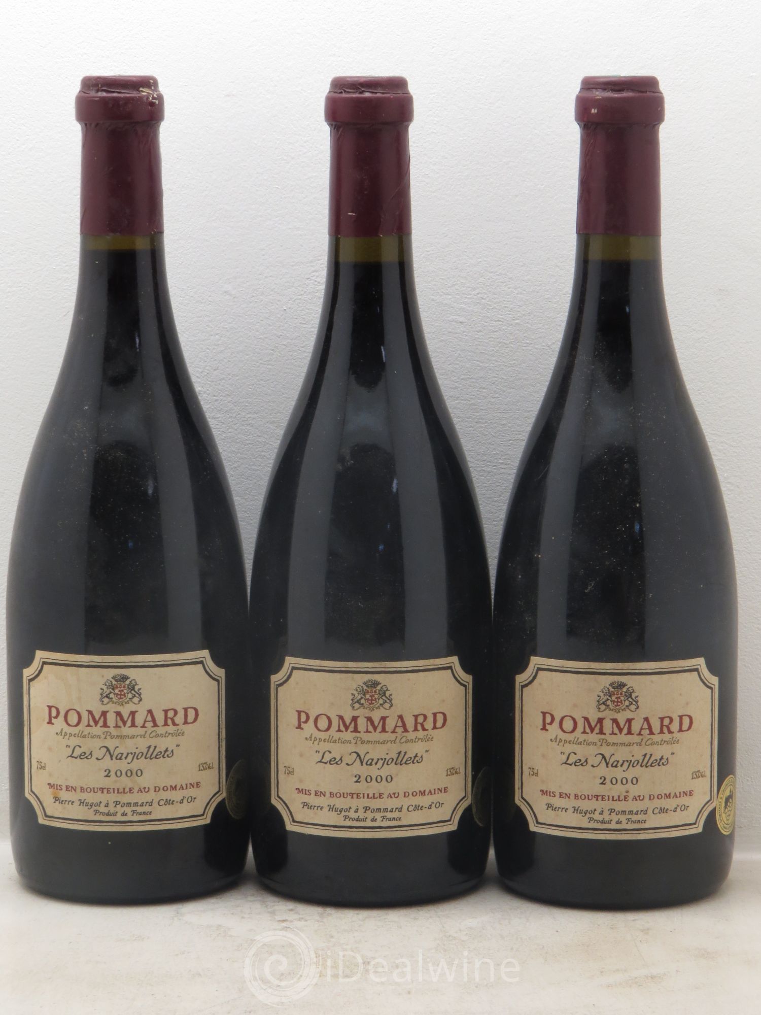 Pommard Les Narjollets - Pierre Hugot 2000 - Posten von 3 Flaschen - 0
