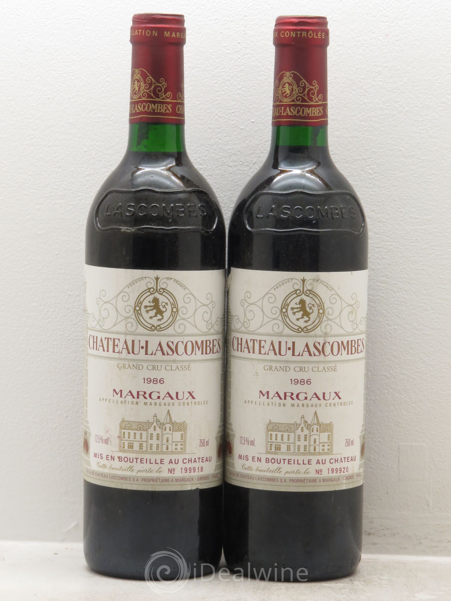 Château Lascombes 2ème Grand Cru Classé 1986 - Lot de 2 bouteilles - 0