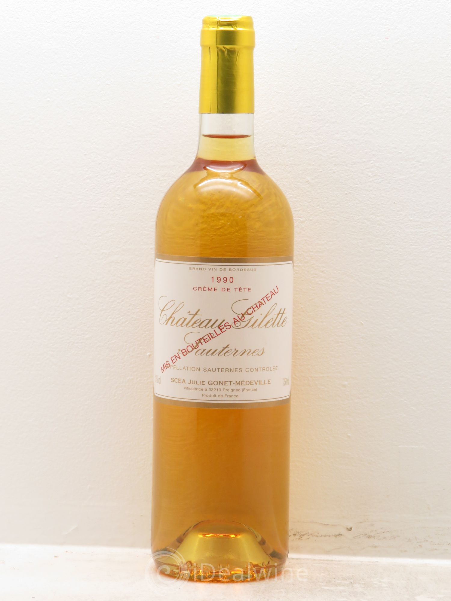 Château Gilette - Crème de Tête 1990 - Lotto di 1 bottiglia - 0