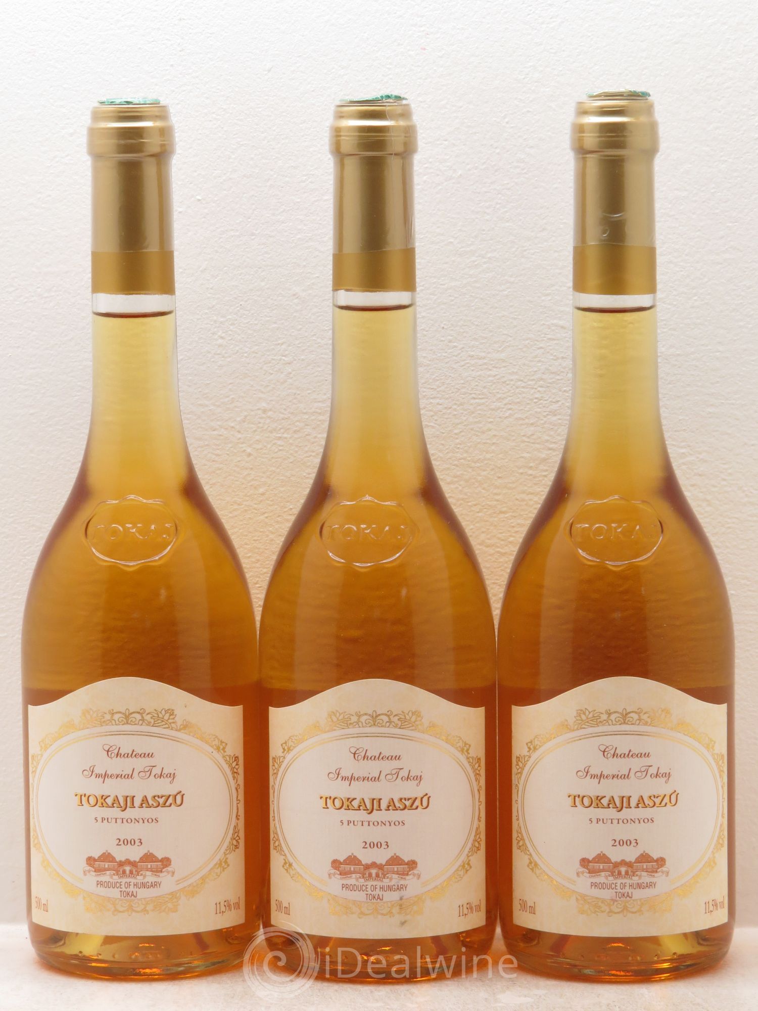 Tokaji Chateau impérial 5 puttonyos aszu 50cl 2003 - Lotto di 3 bottiglie - 0